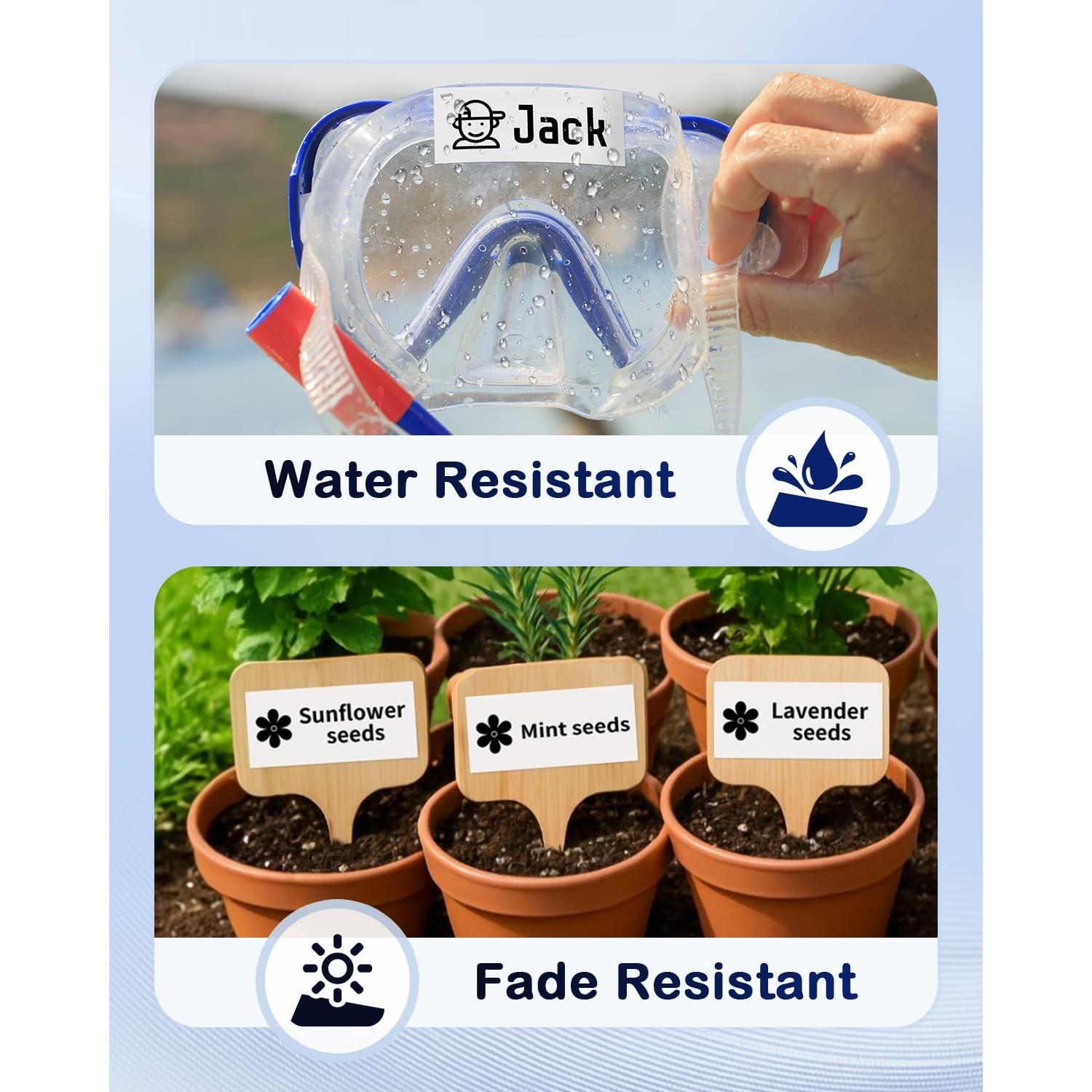 Cinta de Etiquetas Laminada Anycolor TZe-251 24mm Negro sobre Blanco - Paquete de 5