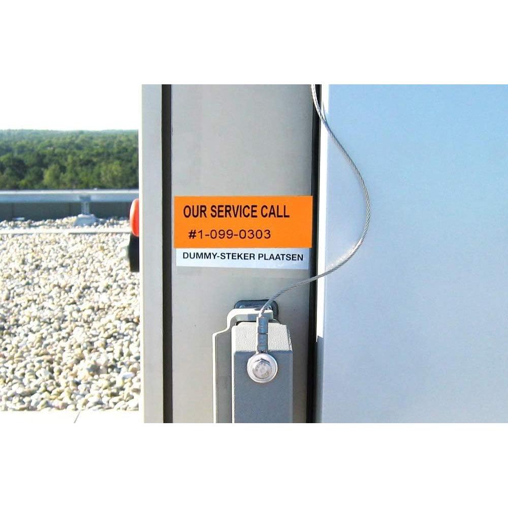 Cinta de Etiquetas Laminada AONOMI 18mm Naranja para Brother