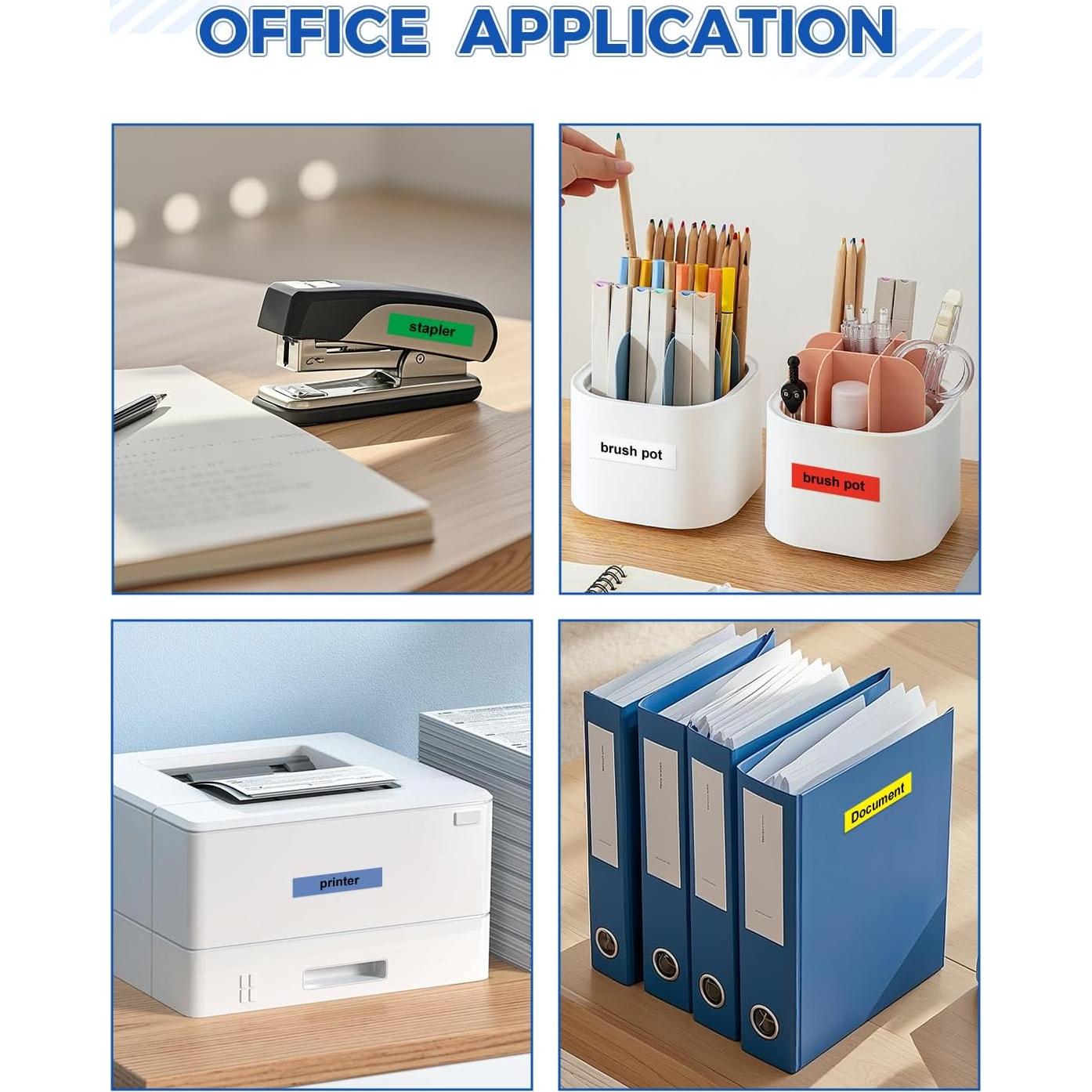 Paquete de 6 cintas de 12mm laminadas HUIMAZJIA colores