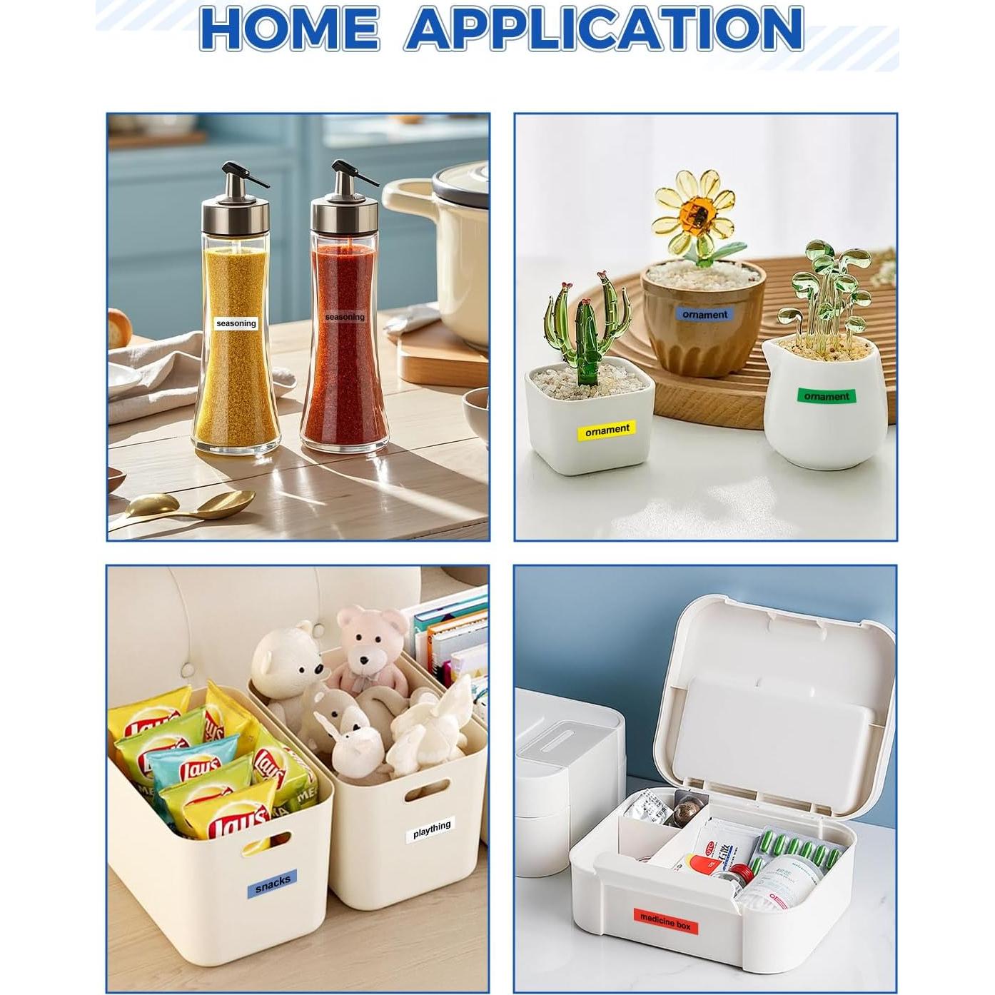 Paquete de 6 cintas de 12mm laminadas HUIMAZJIA colores