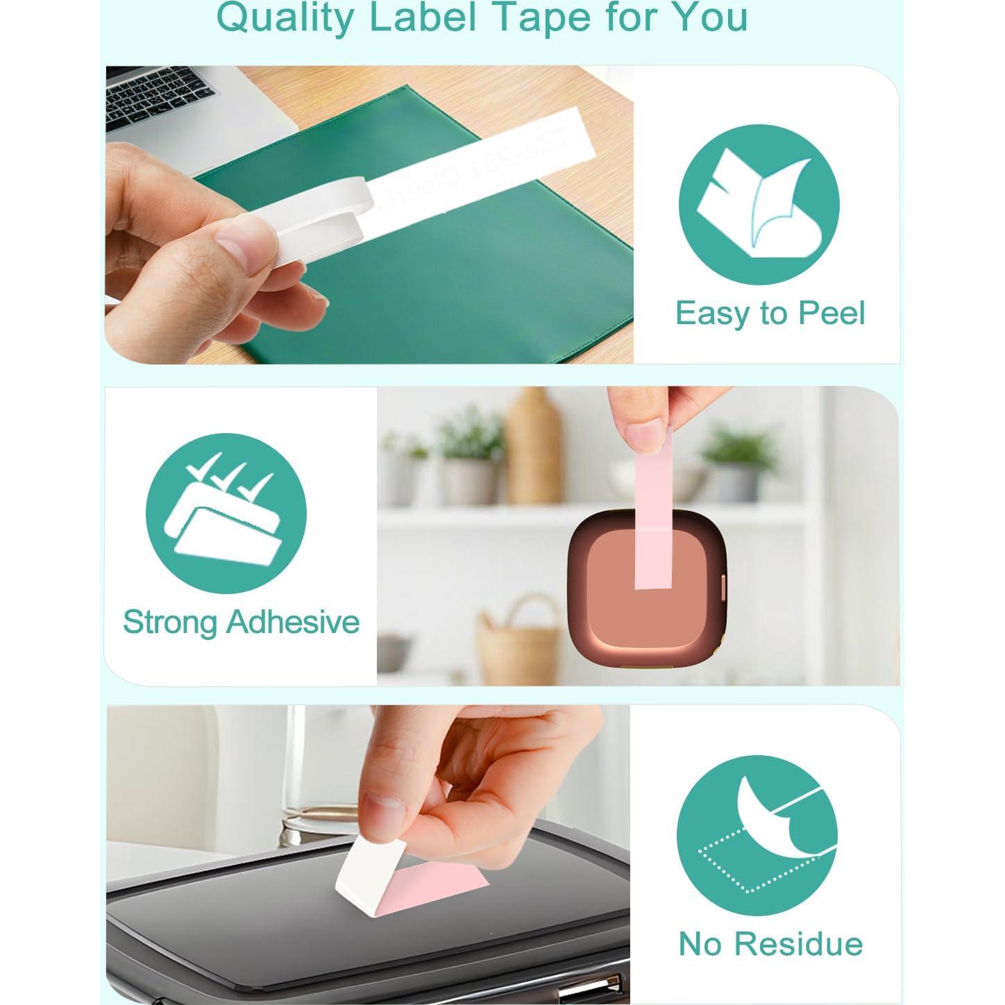 Paquete de 4 cintas de etiquetas Brother P-Touch 12mm colores