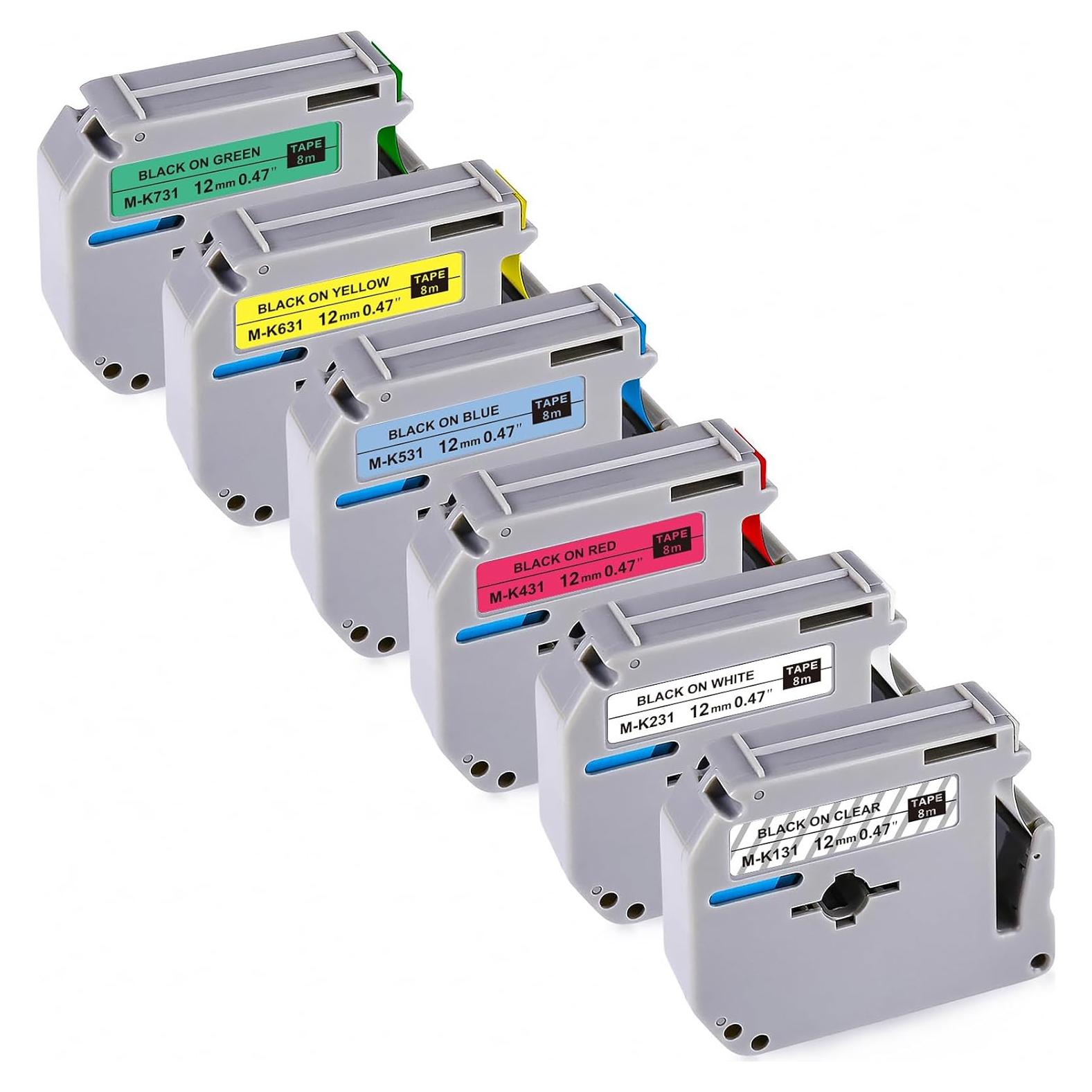 Cinta de Etiqueta TITBIT 6PK 12mm para Brother P Touch