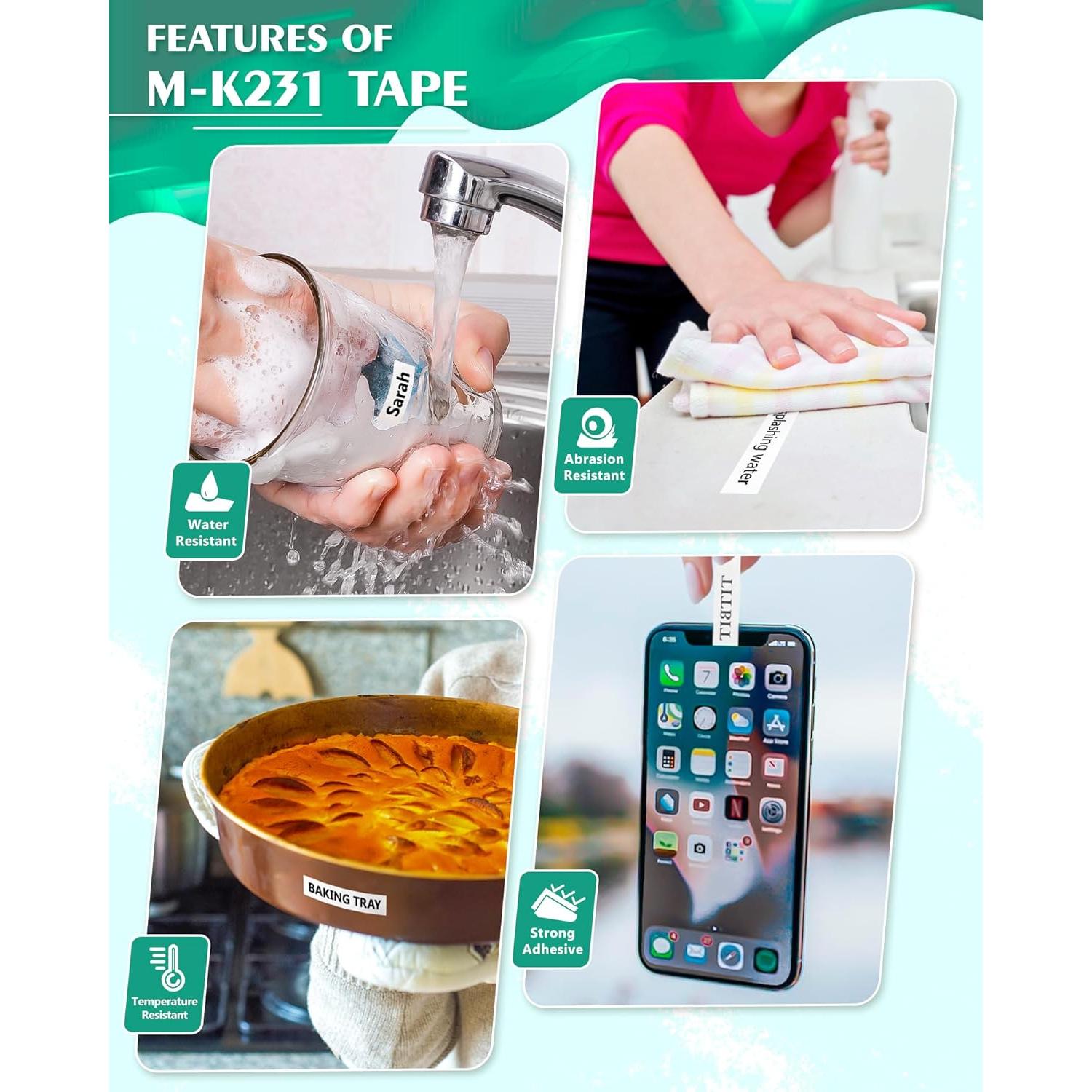 Cinta de Etiqueta TITBIT 6PK 12mm para Brother P Touch