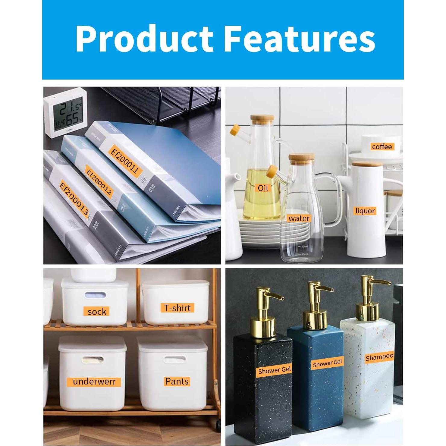 Cinta de Etiqueta Laminada MarkDomain 18mm Naranja Fluorescente