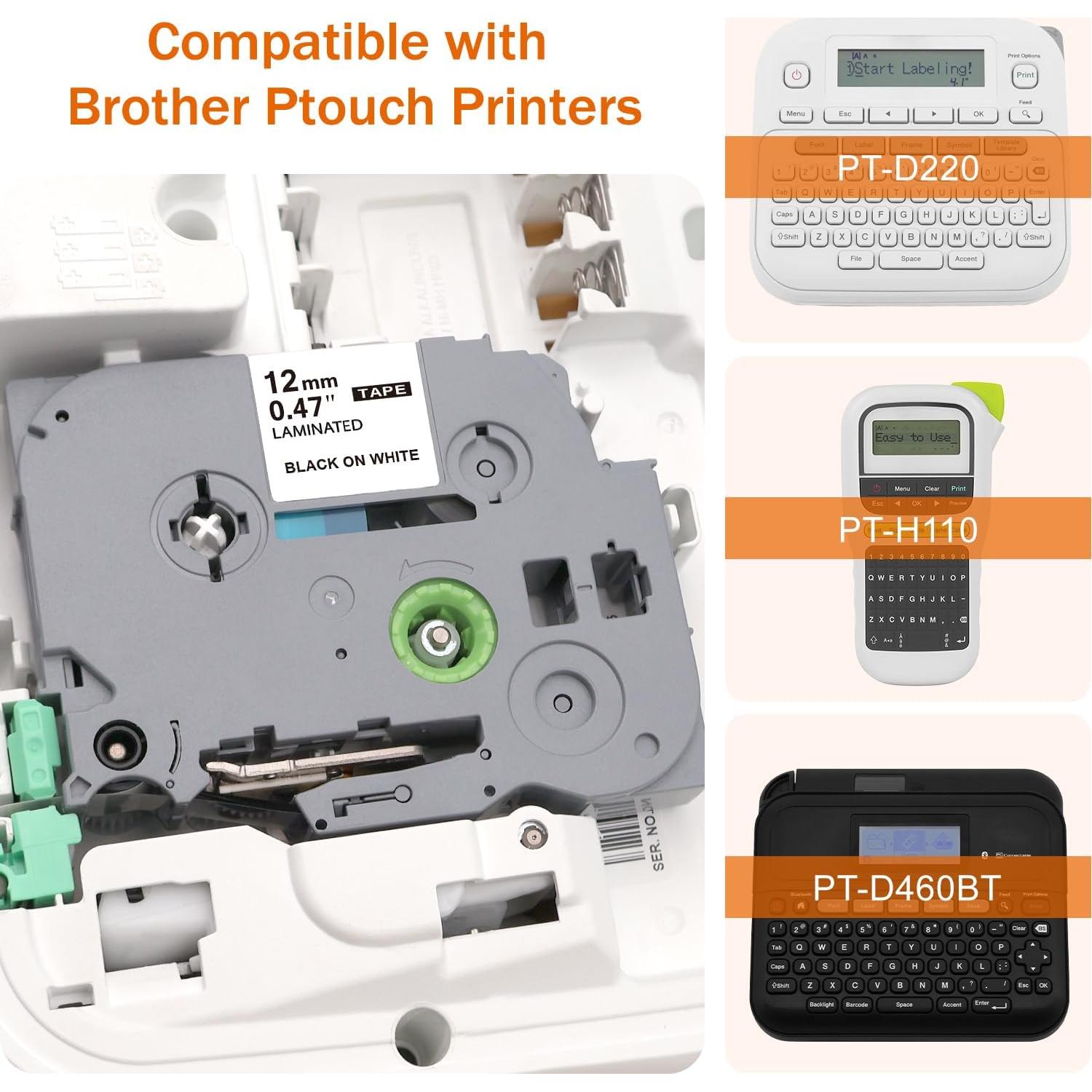 Cinta de Etiquetas Womiten TZe-231 12mm Laminada Multicolor