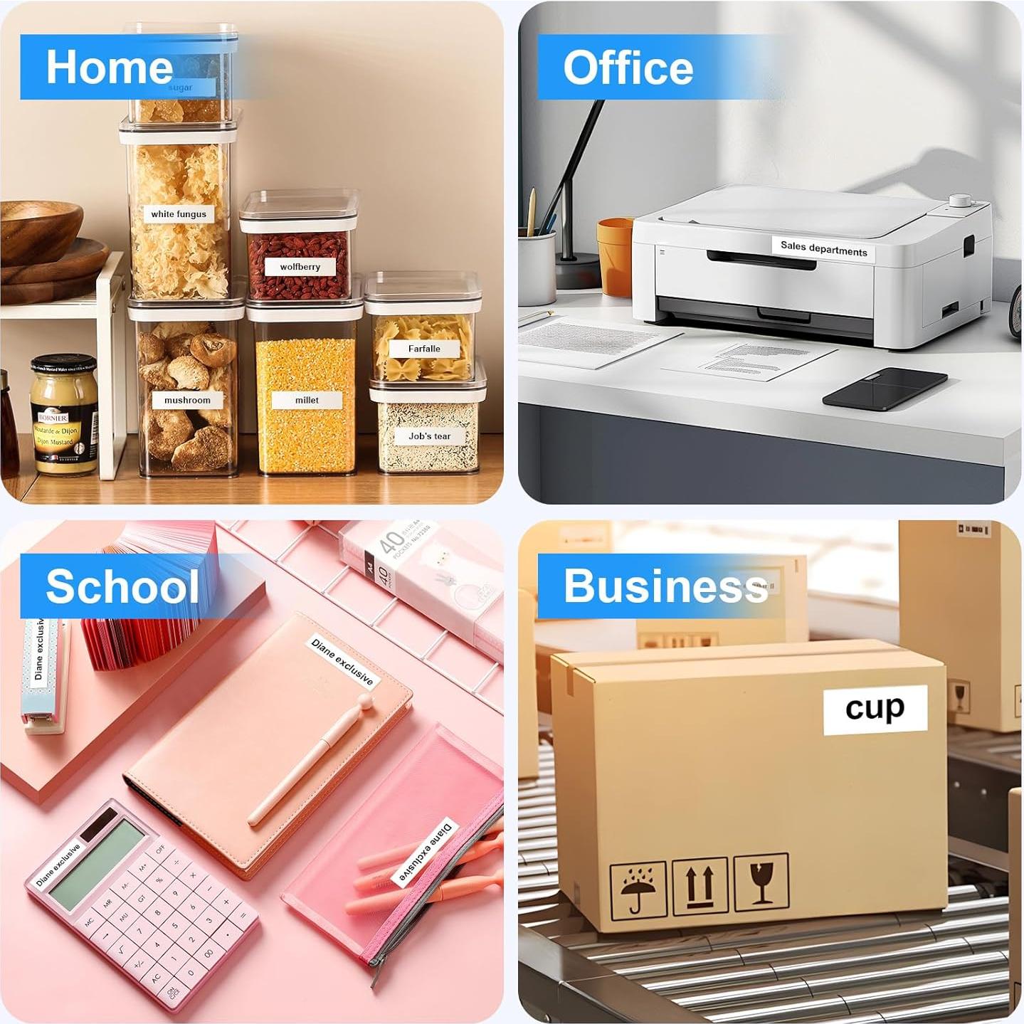 Cinta de Etiqueta Orison TZe-131 Negra Transparente 12mm 5PK