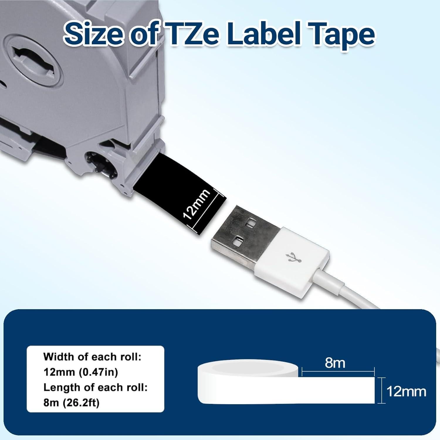 Cinta de Etiquetadora Laminada 12mm Lonitul 5 Colores