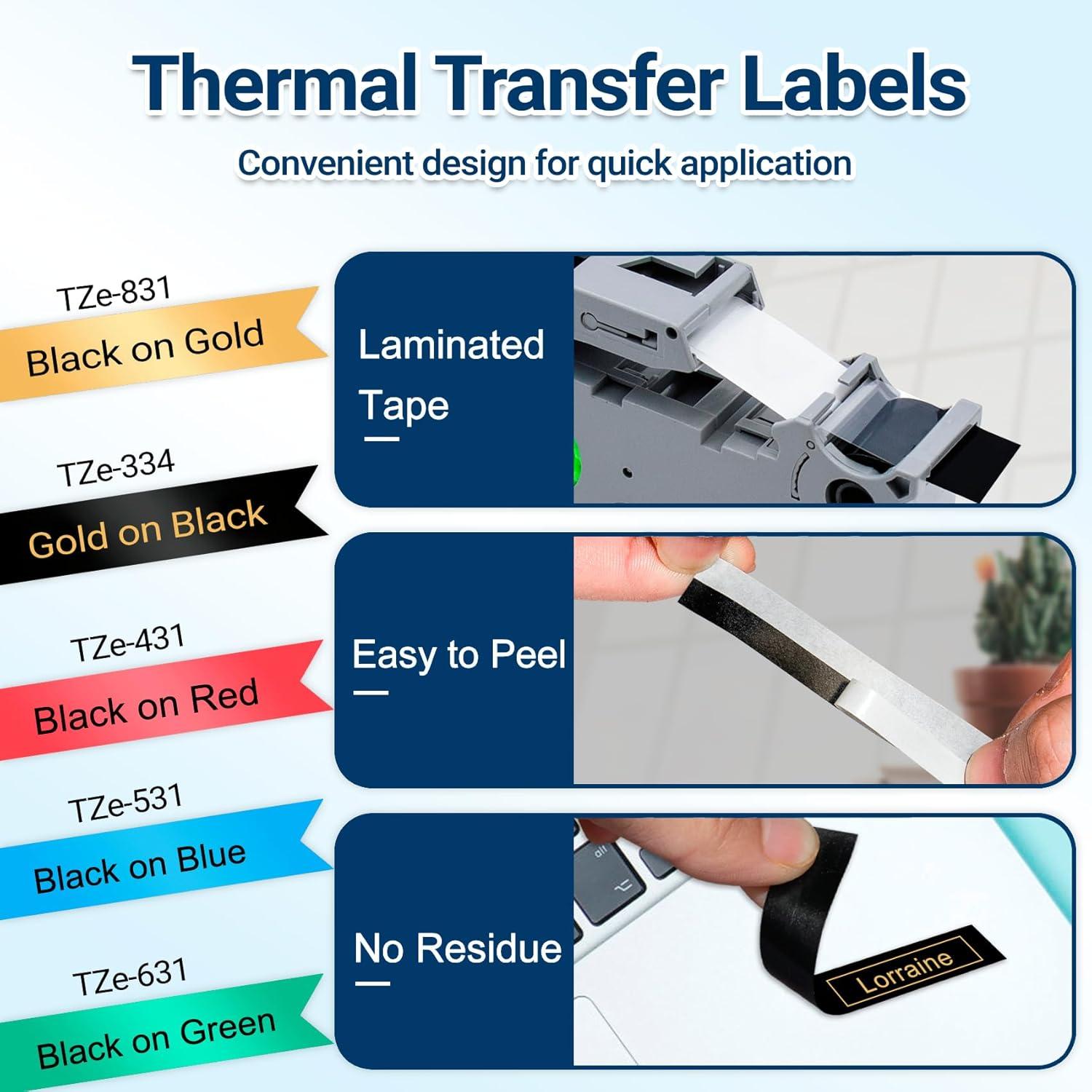 Cinta de Etiquetadora Laminada 12mm Lonitul 5 Colores