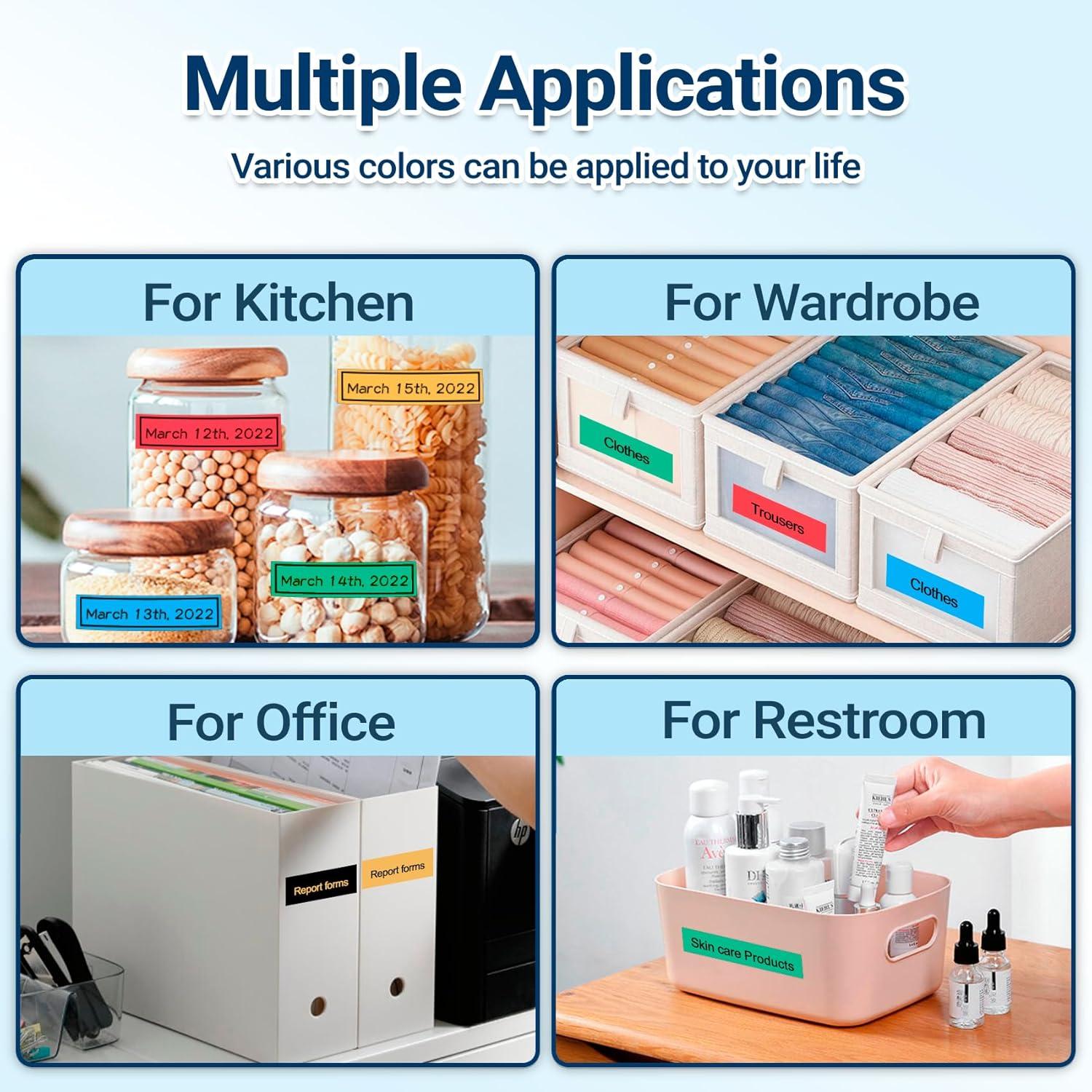 Cinta de Etiquetadora Laminada 12mm Lonitul 5 Colores