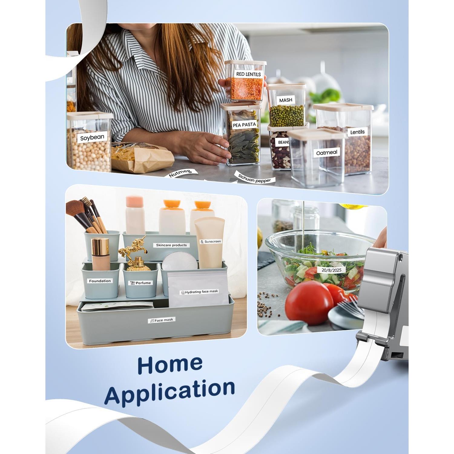 Paquete de 10 cintas de etiqueta MarkDomain M-K231 12mm blanco