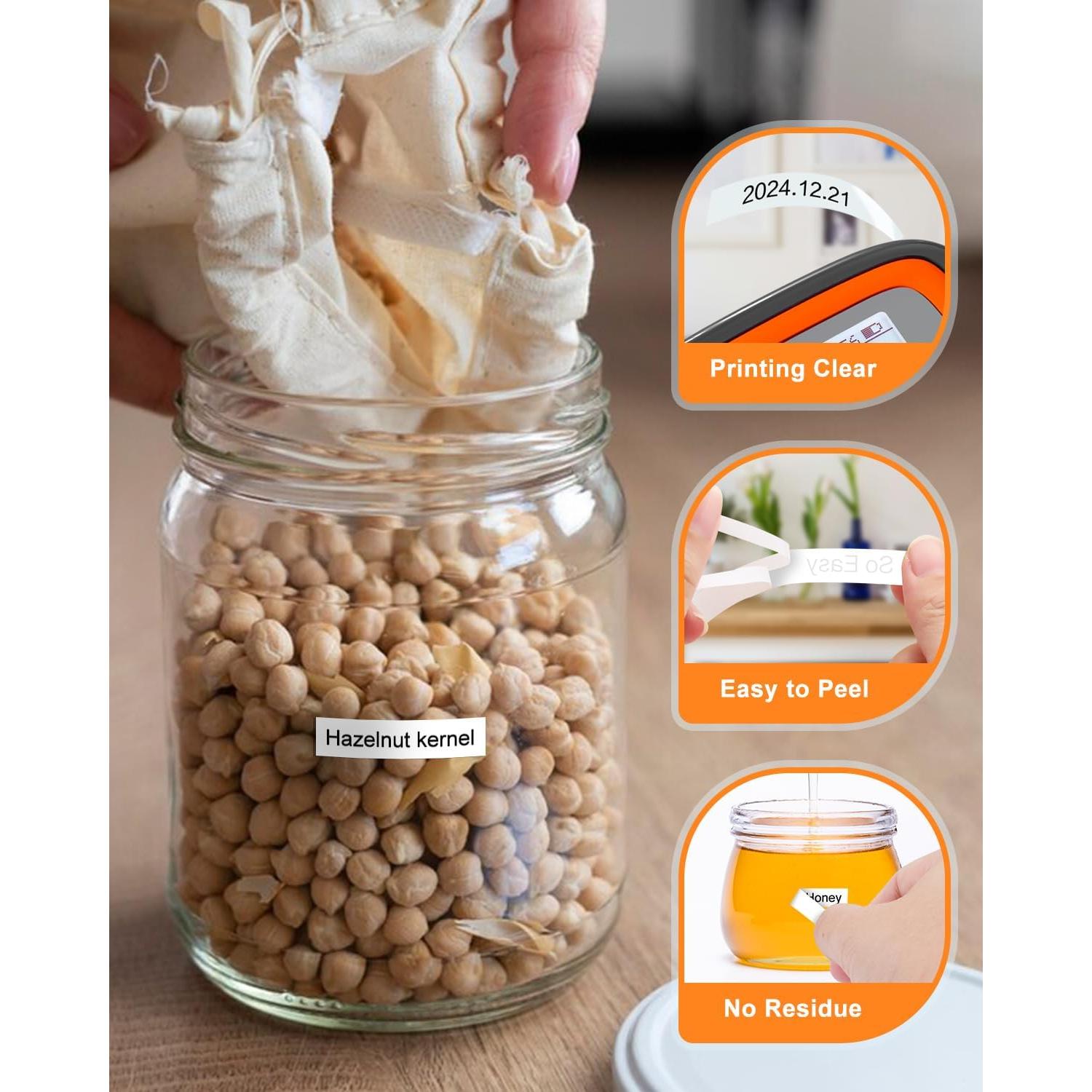 Cinta de Etiquetas Pristar TZe-221 9mm Laminada Blanca - Paquete de 4