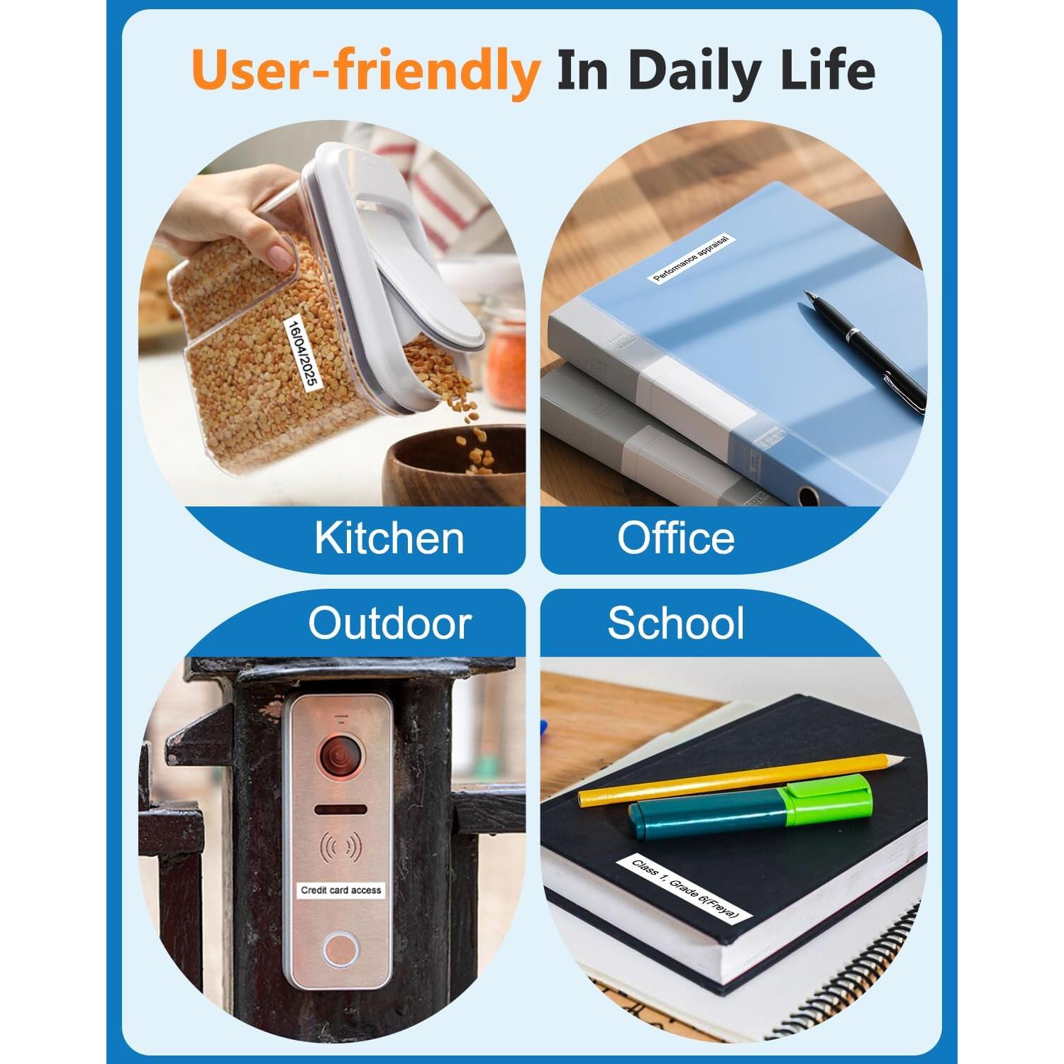 Cinta de Etiquetas Pristar TZe-221 9mm Laminada Blanca - Paquete de 4