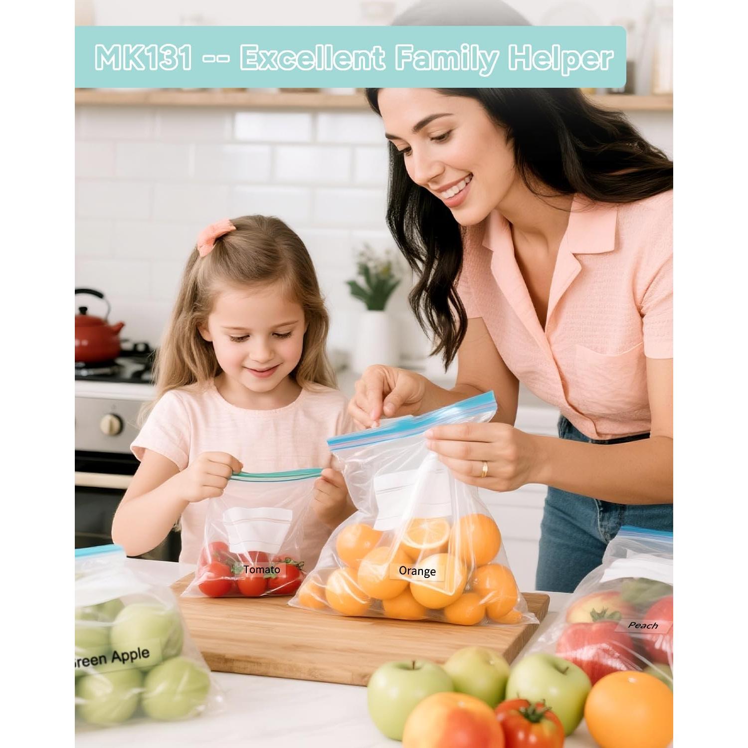 Cintas de Etiqueta BOYEEZON M-K131 12mm Negro sobre Transparente 5 Pack