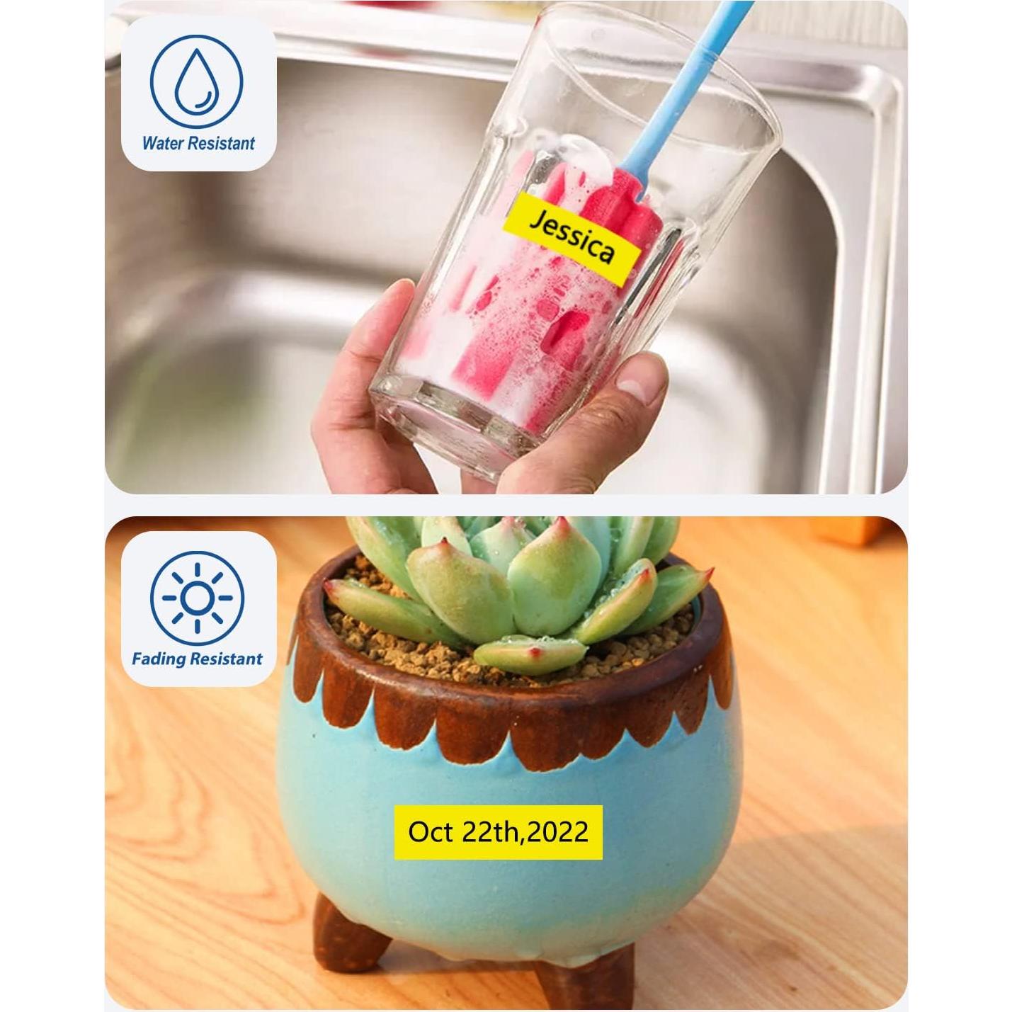 Paquete de 4 Cintas Laminadas Msudoku TZe-641 18mm Negro Amarillo