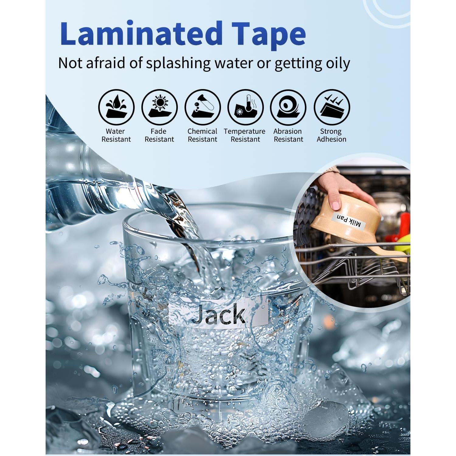 Cinta de Recarga Colorty TZe-231 12mm Laminado Blanco - 10 Unidades