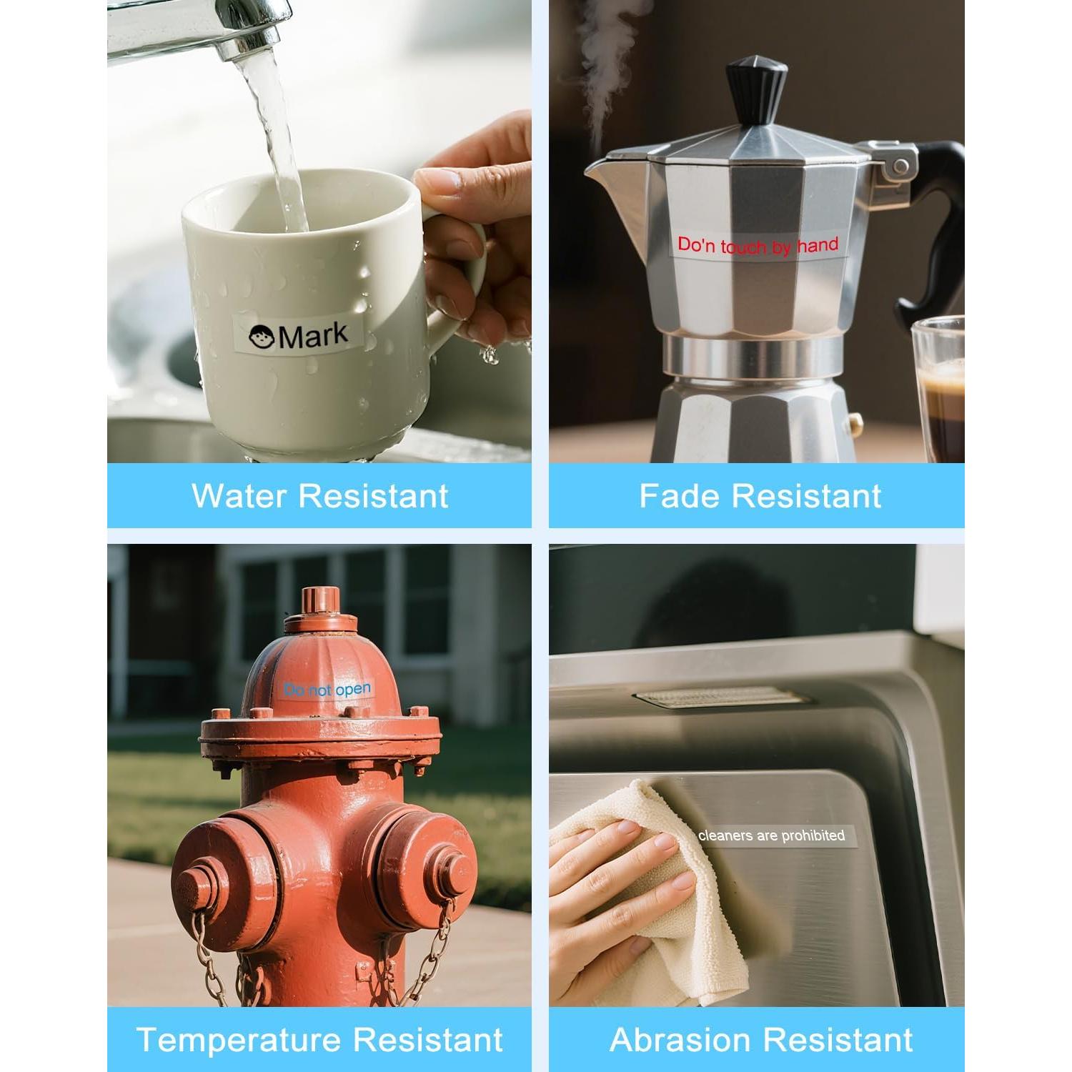 Cinta de Etiqueta Laminada NodiSem 12mm Transparente 4Pack