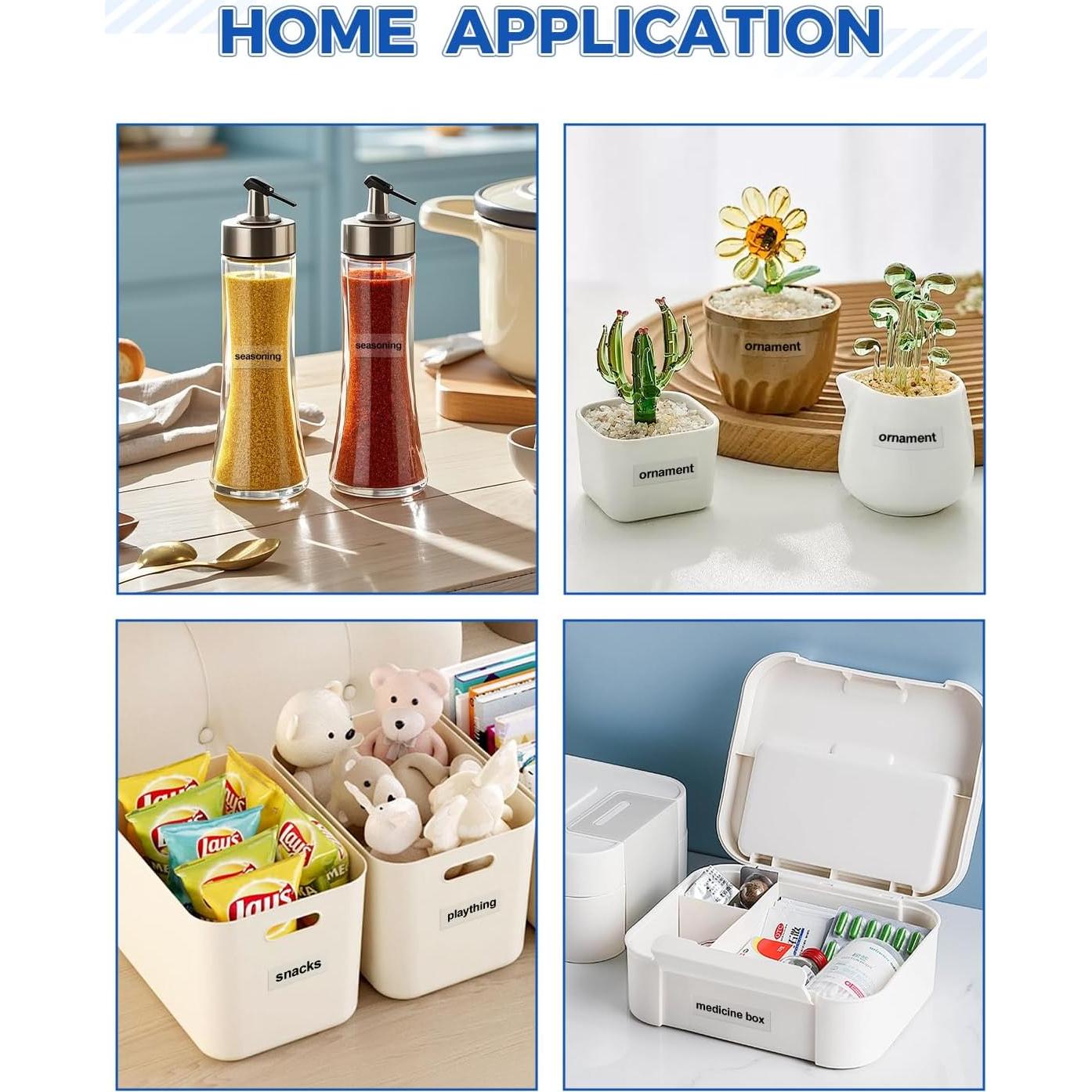 Cinta de Etiqueta Laminada 24mm HUIMAZJIA Negro sobre Transparente