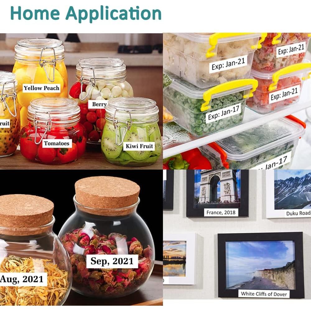 Cinta de Etiquetado Hehua TZe221 6 Paquetes 9mm Negro sobre Blanco