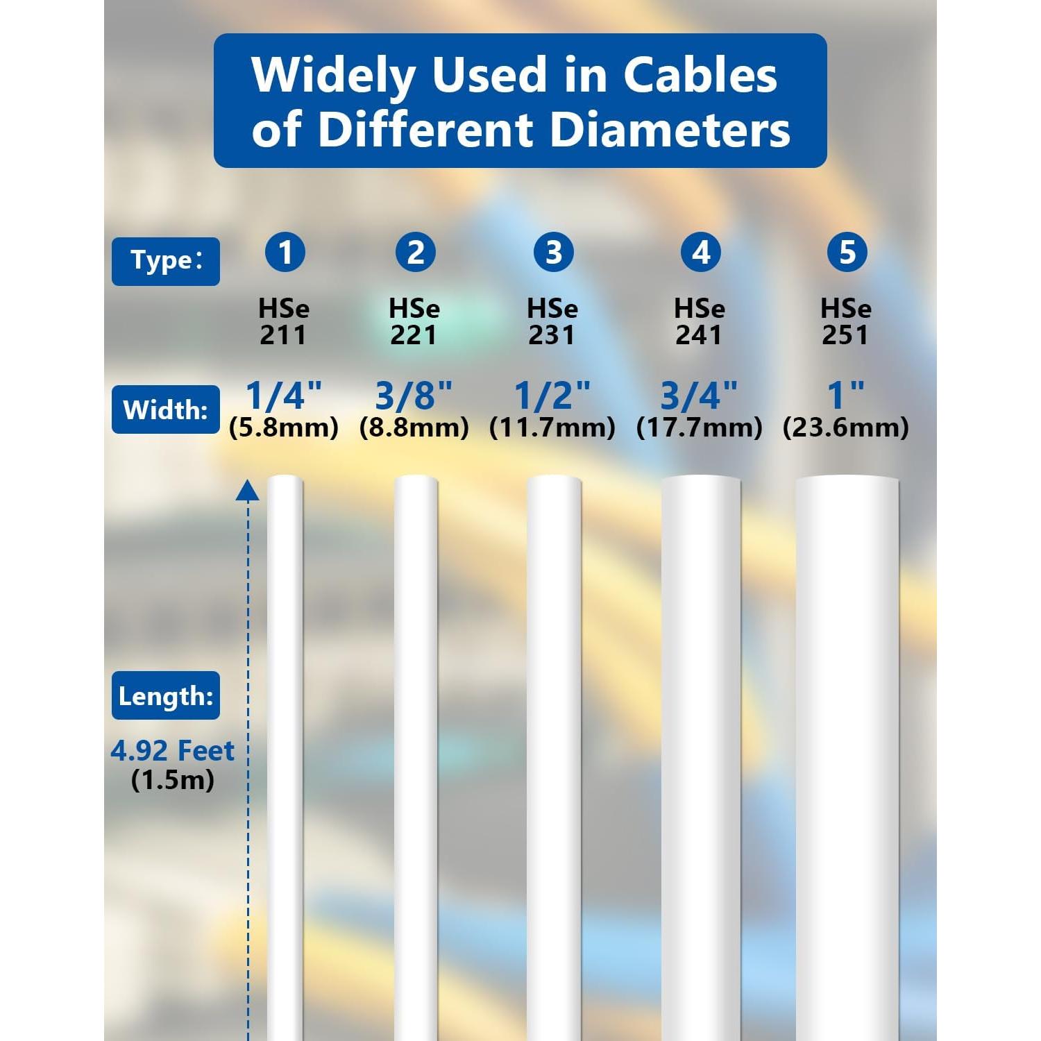 Etiquetas Termocontraíbles Labelwell HSe-221 3-Pack 8.8mm Negro