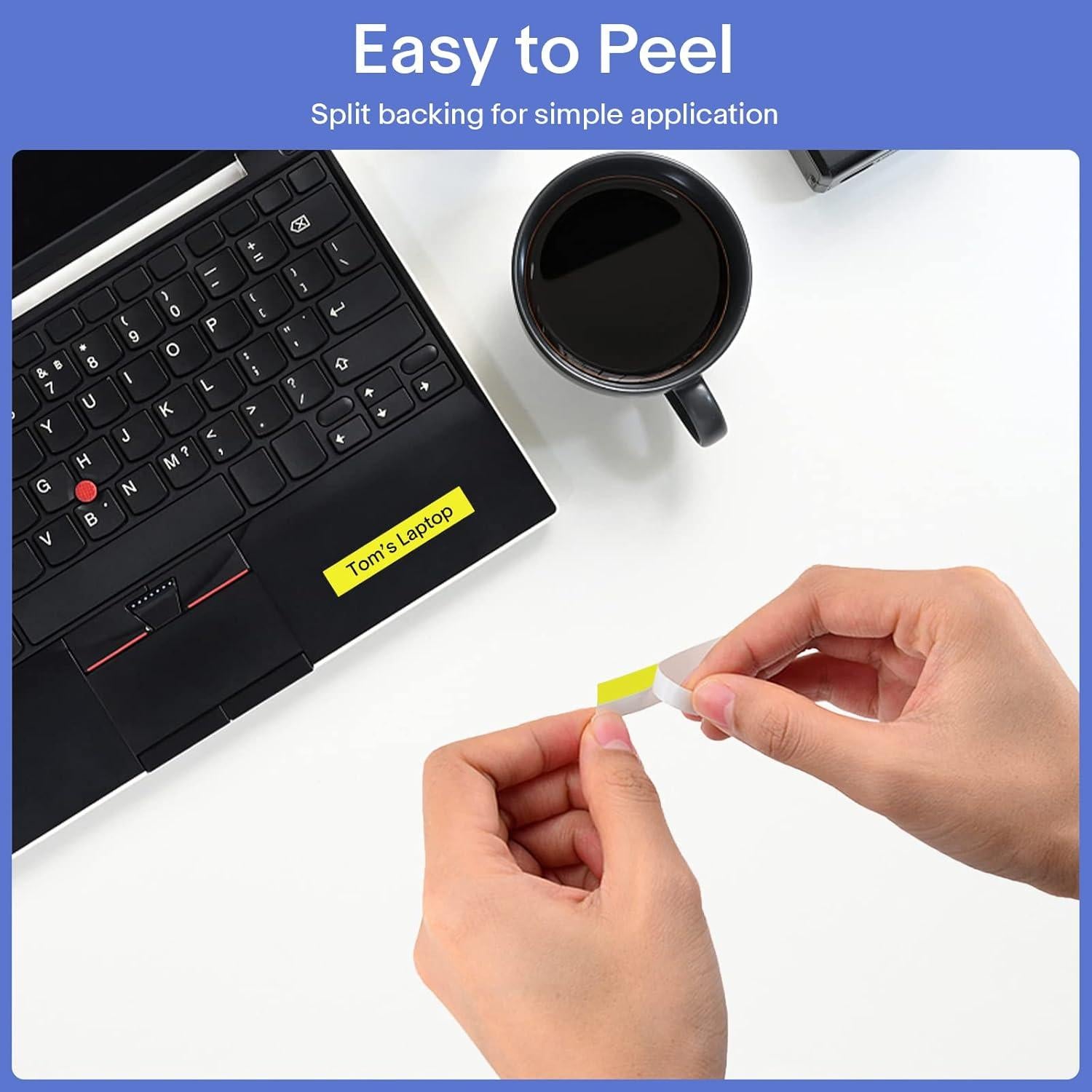 Cinta de Etiquetas Laminada Greencycle TZe231 12mm 8 Paquete