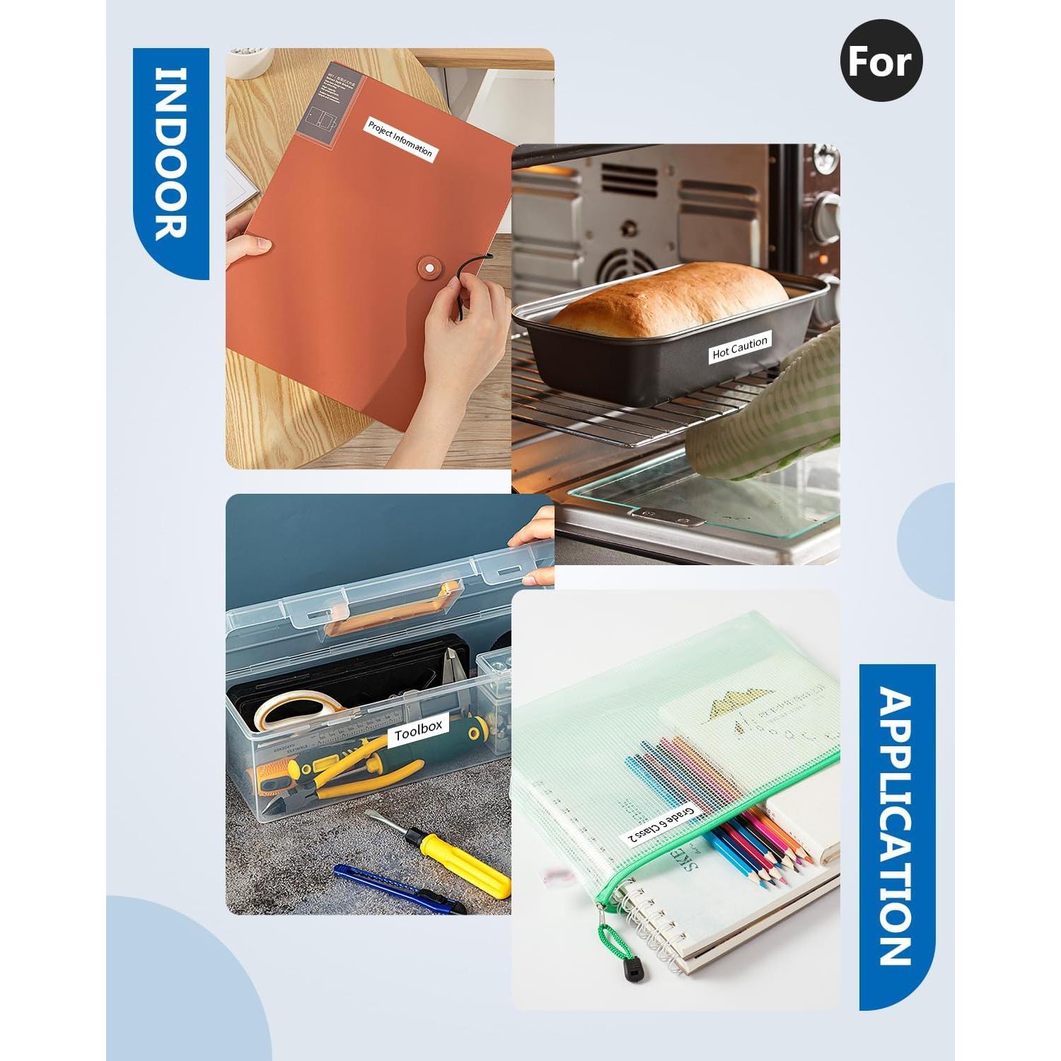 Cinta Etiqueta Laminada Blanca 12mm XemaX Tze-2312PK 2-Pack