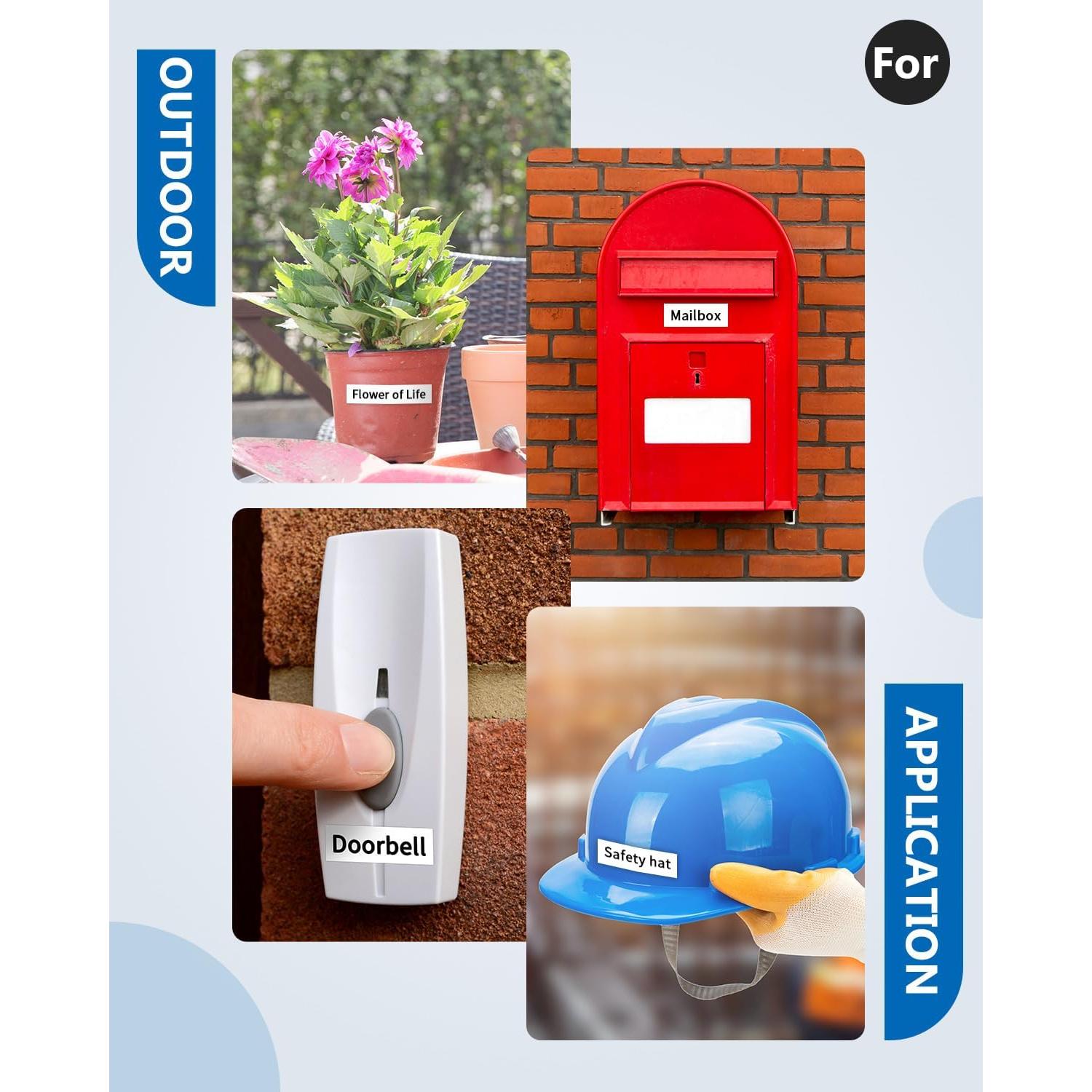 Cinta Etiqueta Laminada Blanca 12mm XemaX Tze-2312PK 2-Pack