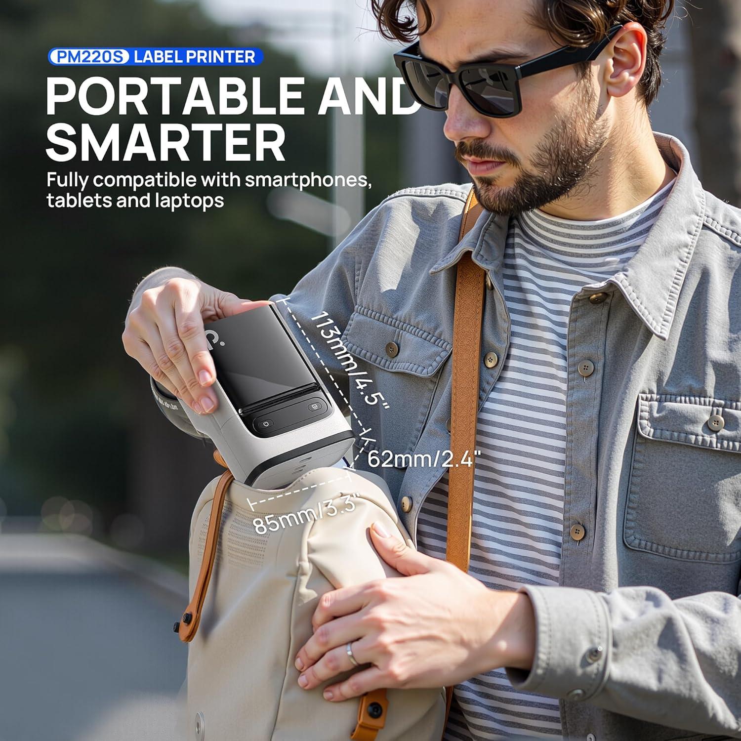 Impresora de Etiquetas POLONO PM220S Bluetooth 2" Blanca