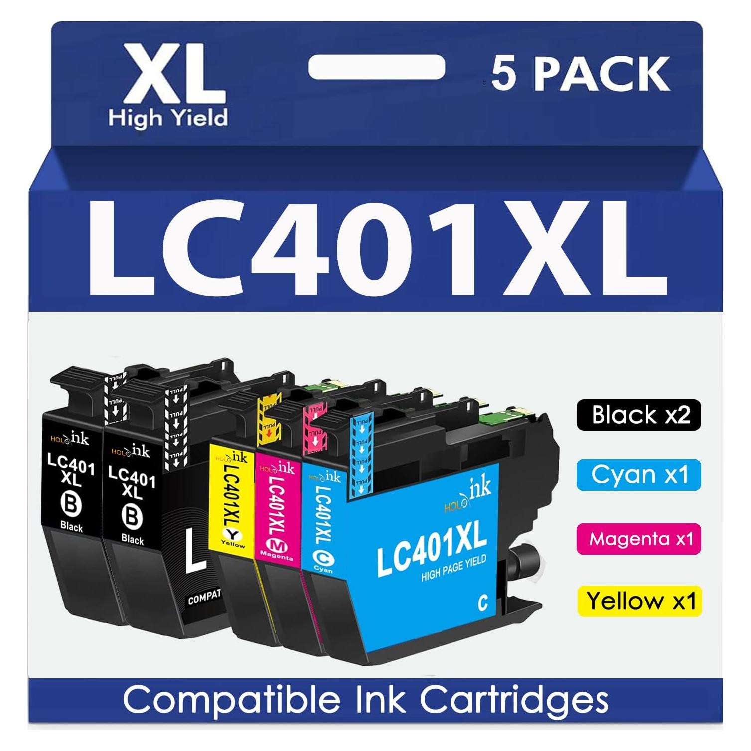 Cartuchos de tinta HOINKLO LC401XL para impresoras Brother