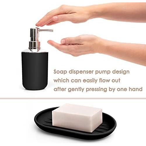 Juego de Accesorios de Baño Moss & Stone 6 Piezas Negro