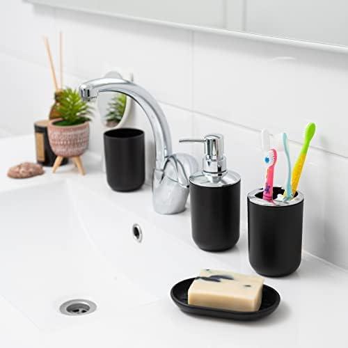 Juego de Accesorios de Baño Moss & Stone 6 Piezas Negro