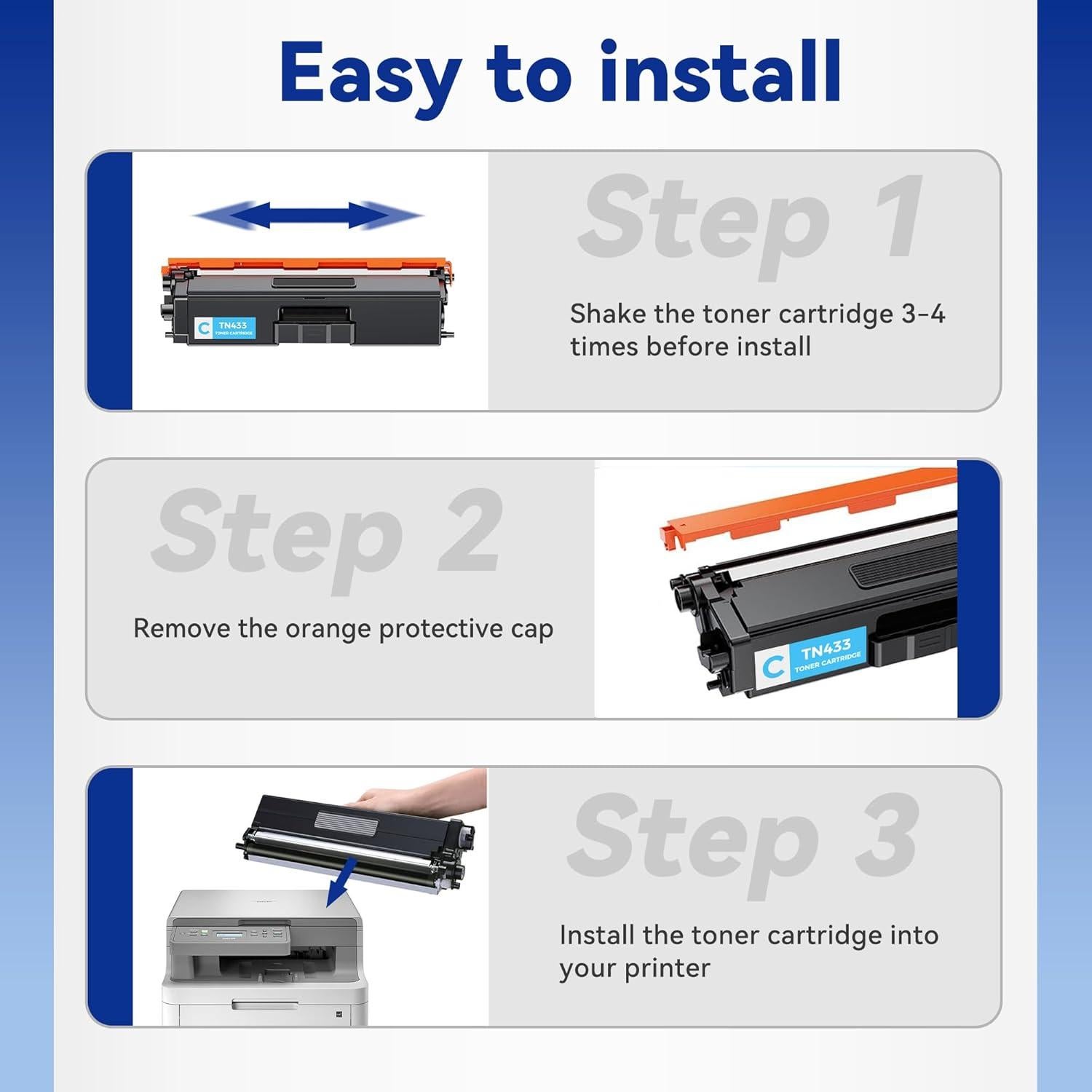 Cartucho de Tóner Compatible TN433 para Brother - 4 Colores