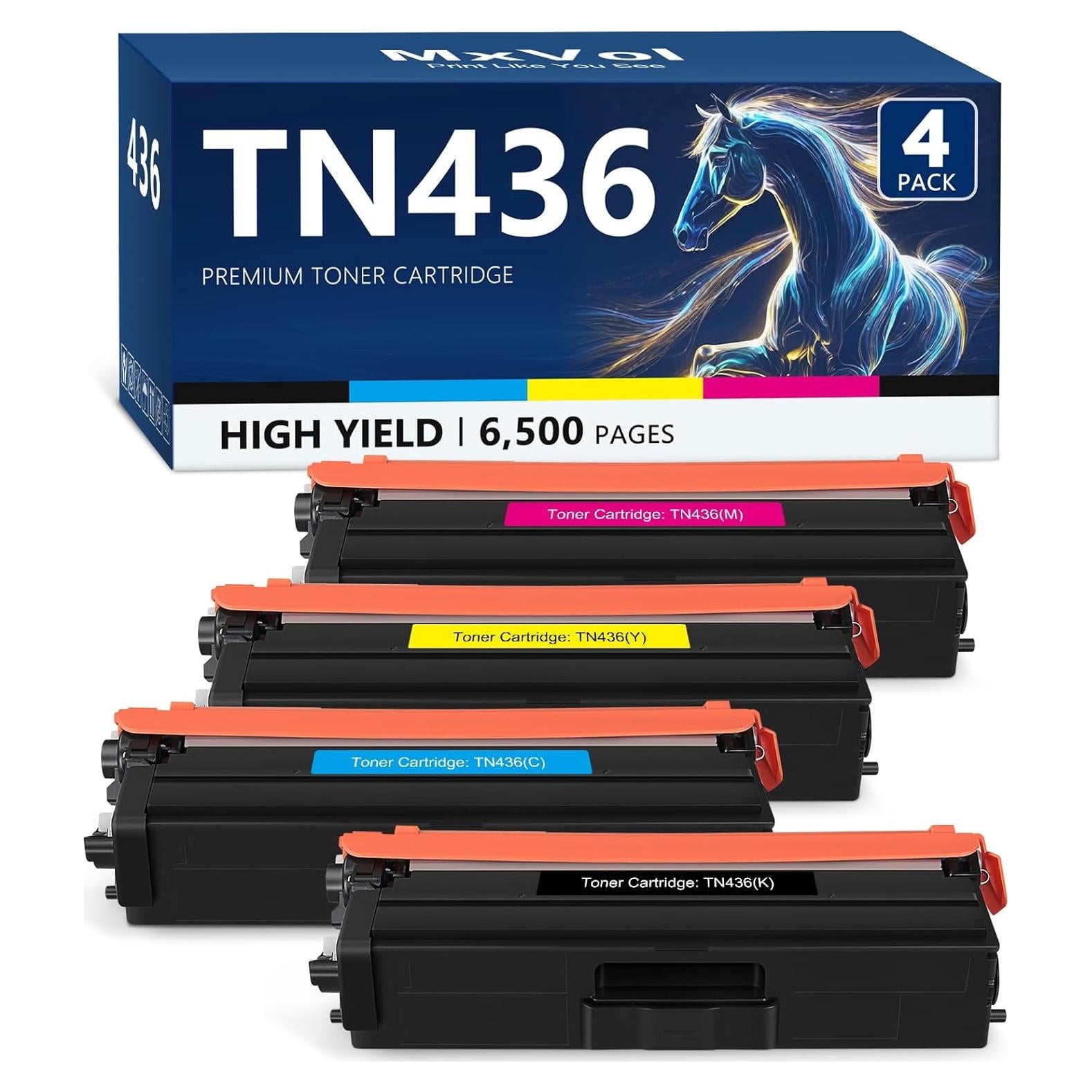 Conjunto de cartuchos de tóner MxVol TN436 alta capacidad 6500páginas