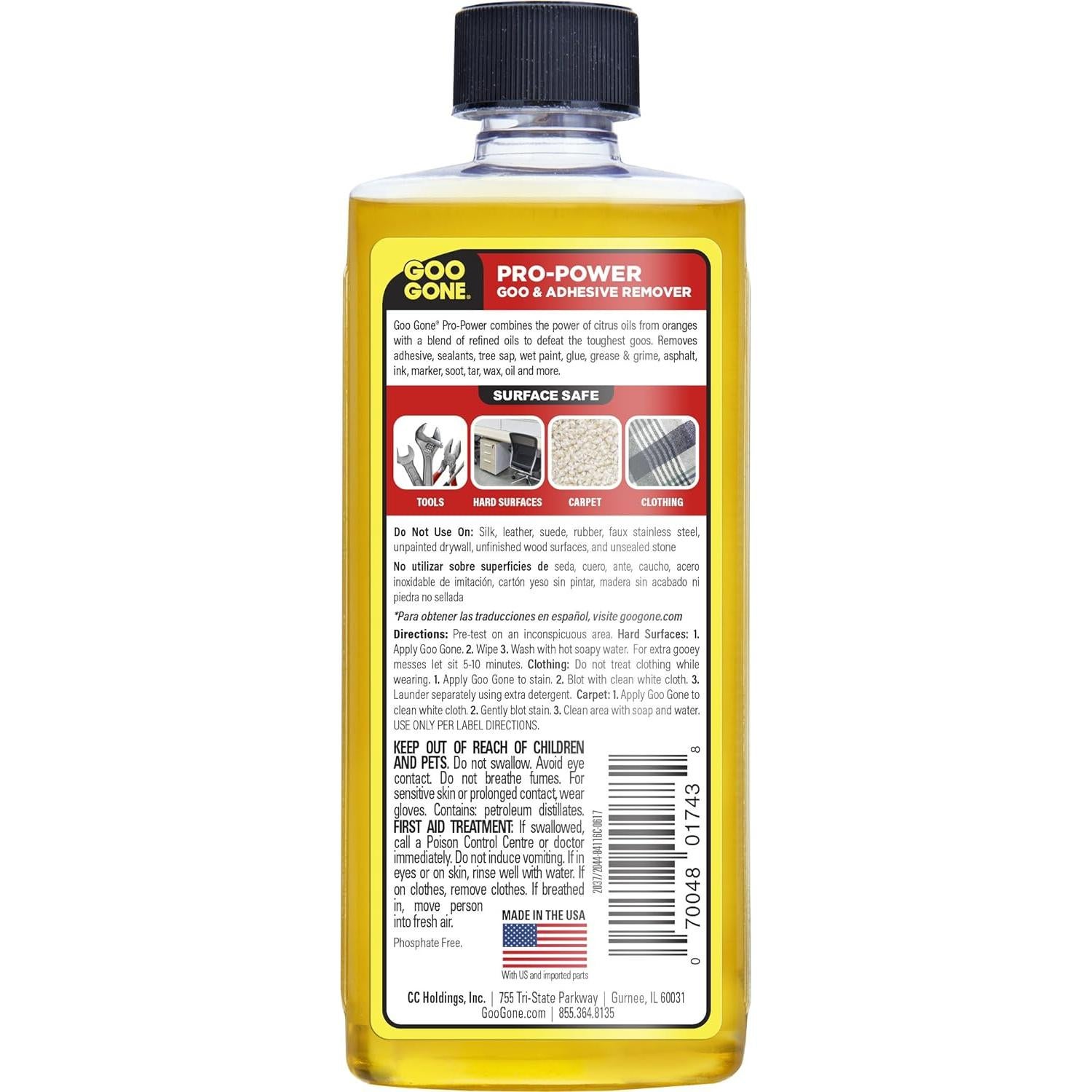 Goo Gone Pro Power Removedor de Adhesivos 226.8 ml - Gel Citrus