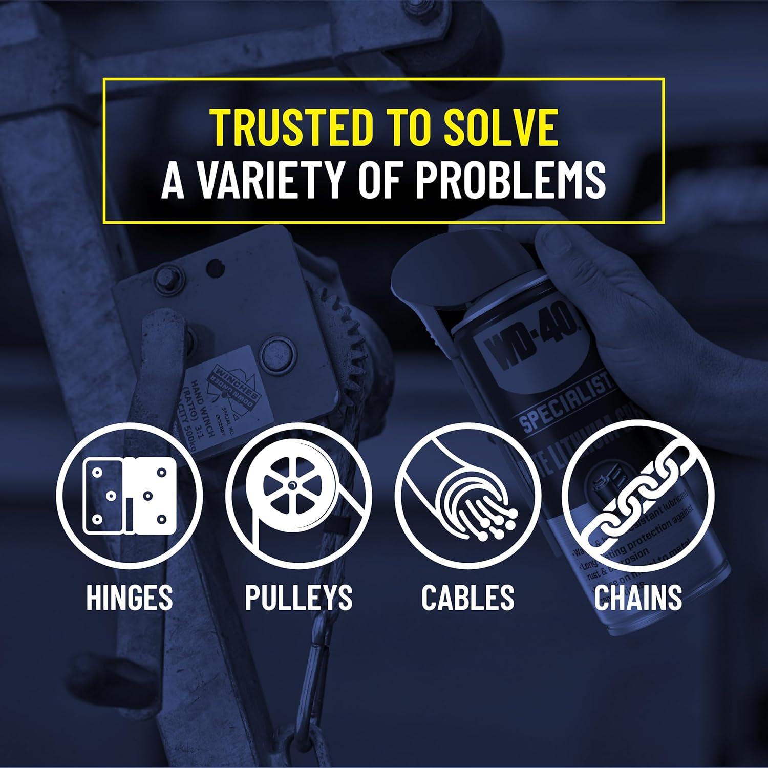 Spray de Grasa de Litio Blanca WD-40 Especialista 295.7 ml