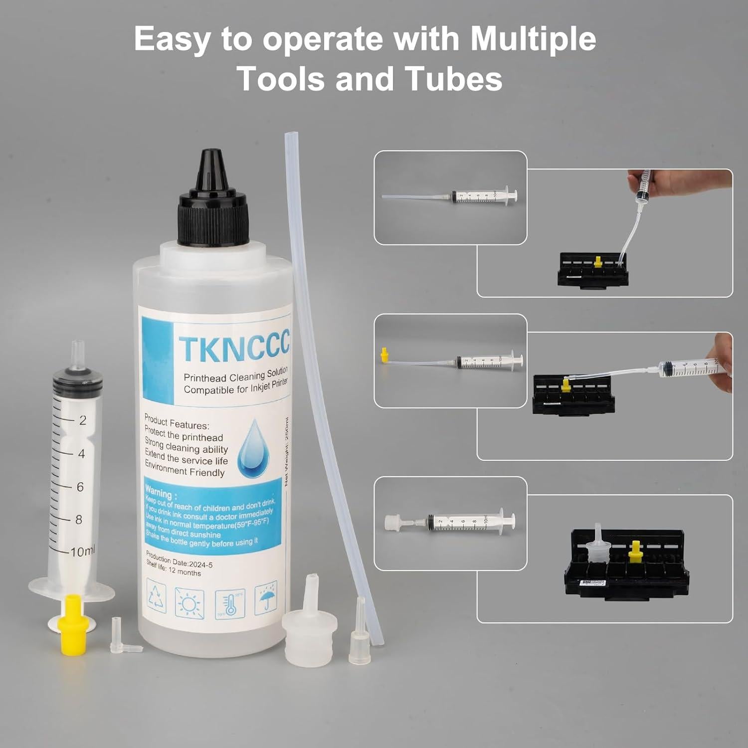 Kit de limpieza de cabezales de impresión 250ml TKNCCC