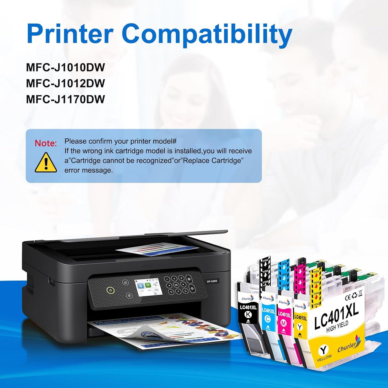 Cartuchos de Tinta Brother LC401XL 4 Pack - Negro, Cian, Magenta, Amarillo