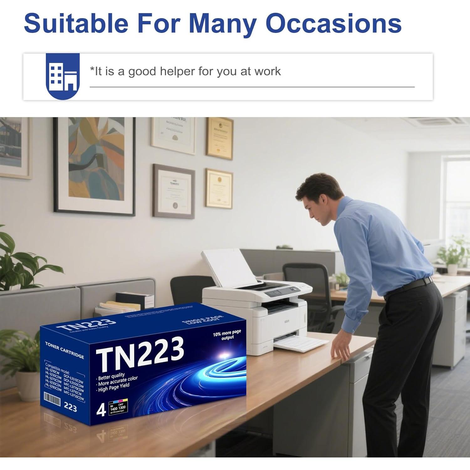 Cartucho de Tóner MANNERES TN223 4PK Negro, Cian, Magenta, Amarillo