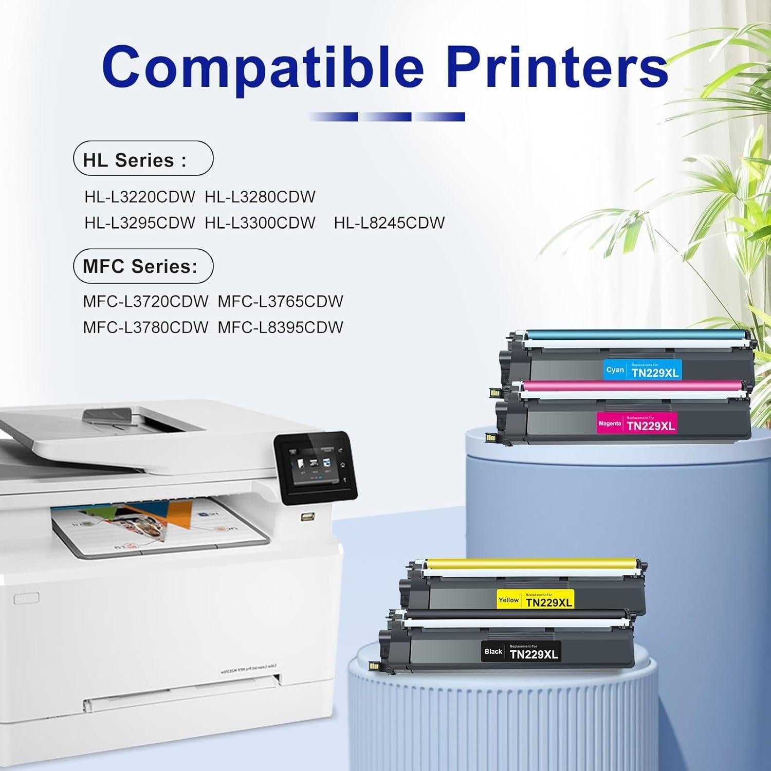 Cartucho de Tóner Gresinly TN229XL 4-Pack Compatible