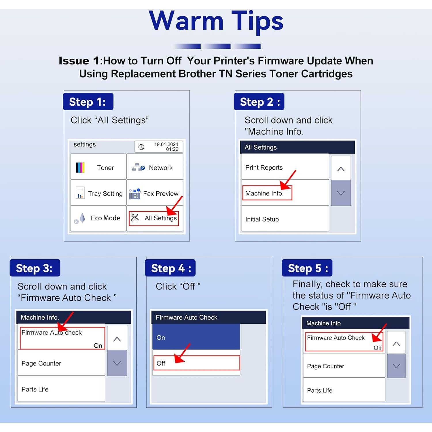 Cartucho de Tóner Gresinly TN229XL 4-Pack Compatible