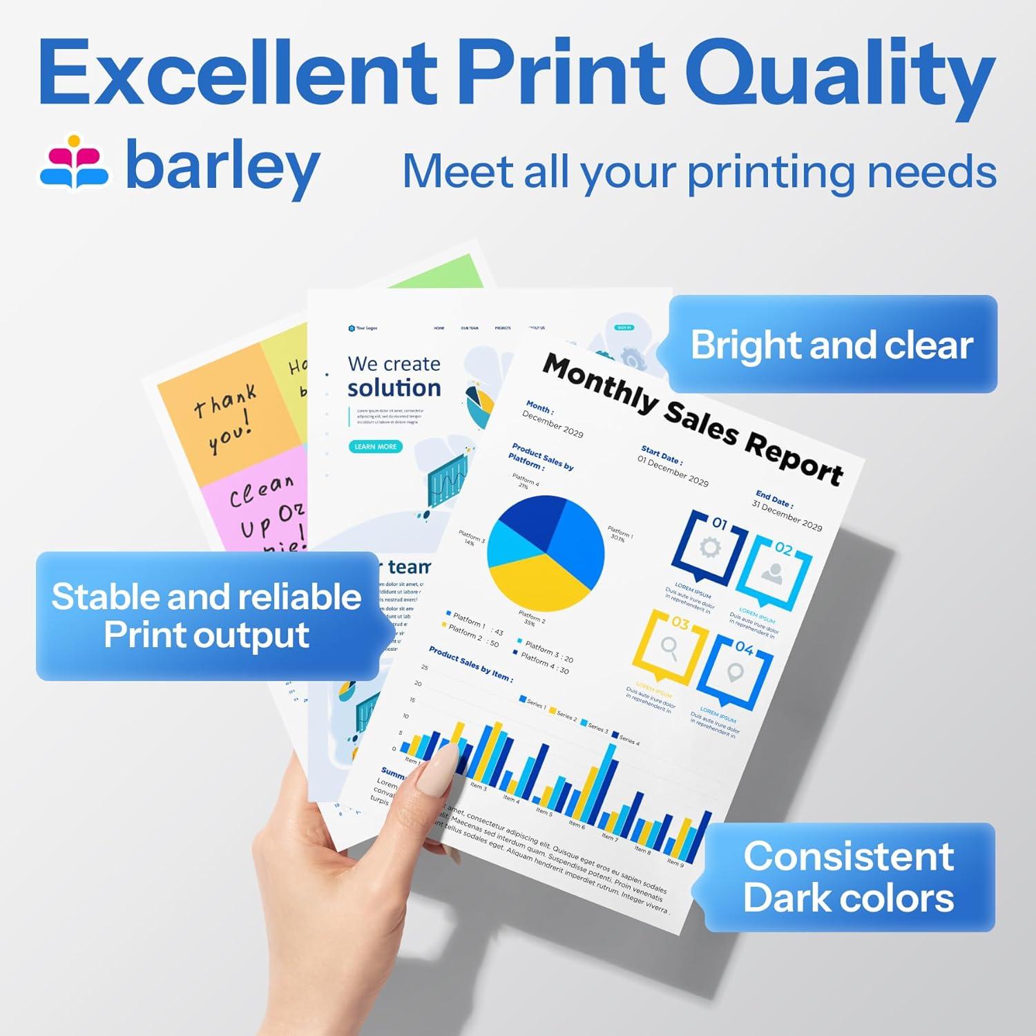 Cartucho de Tóner Alto Rendimiento Barley TN227 Paquete 4