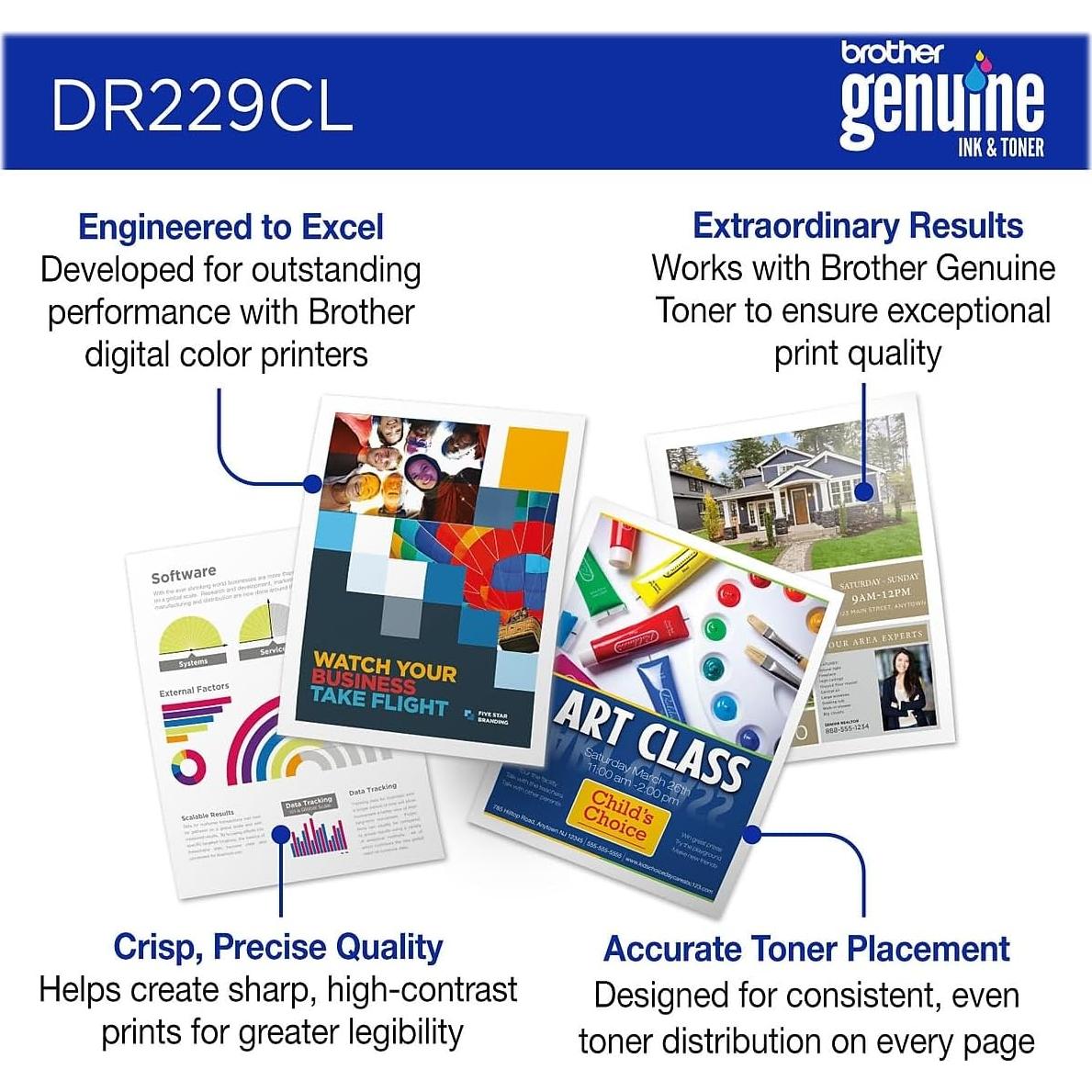 Unidad de Tambor Brother DR229CL para Impresoras Multifuncionales