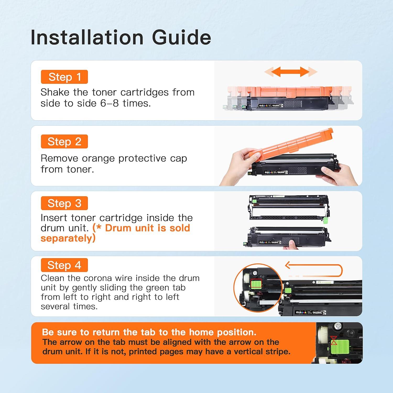 Cartuchos de Tóner E-Z Ink TN229XL Compatibles para Brother