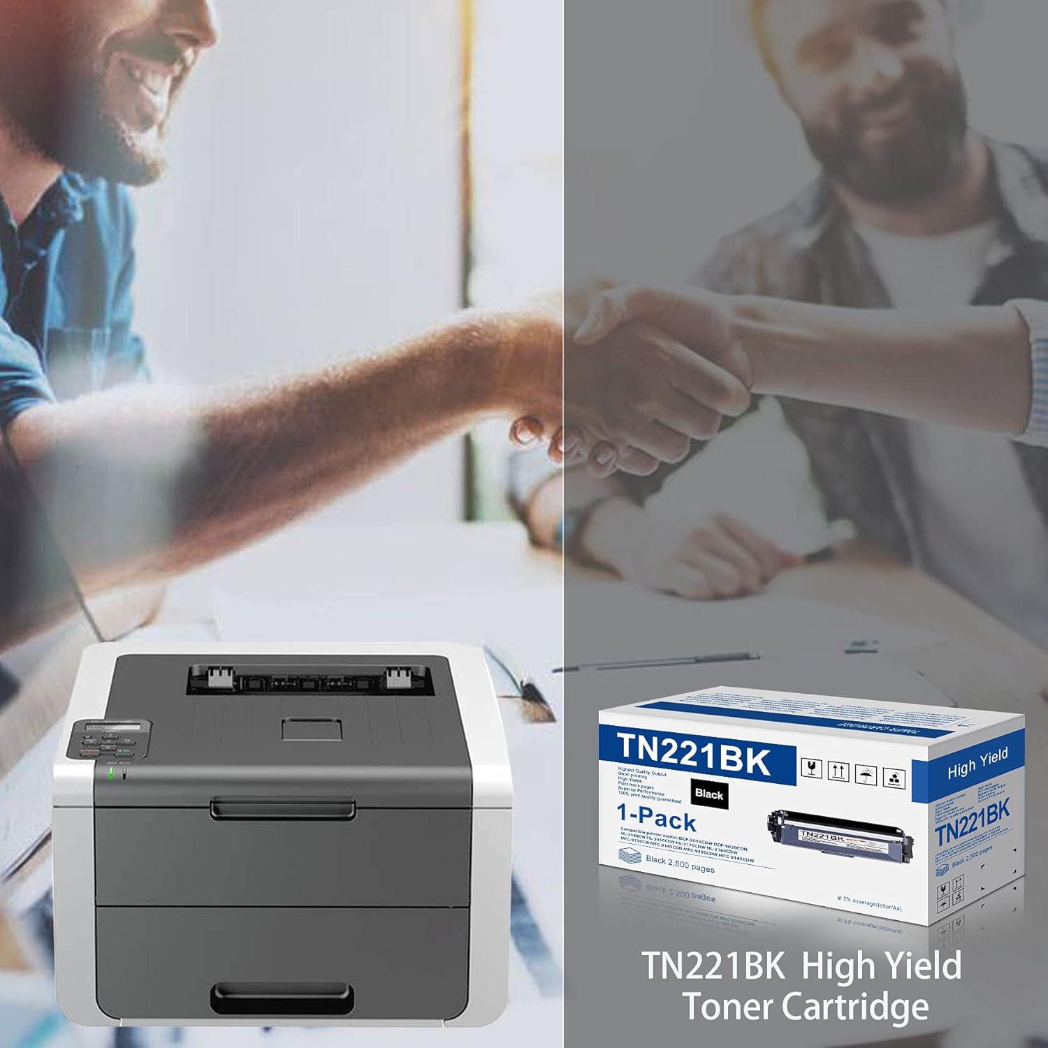 Cartucho de Tóner Negro MitoColor TN-221 Compatible 2 Paquetes