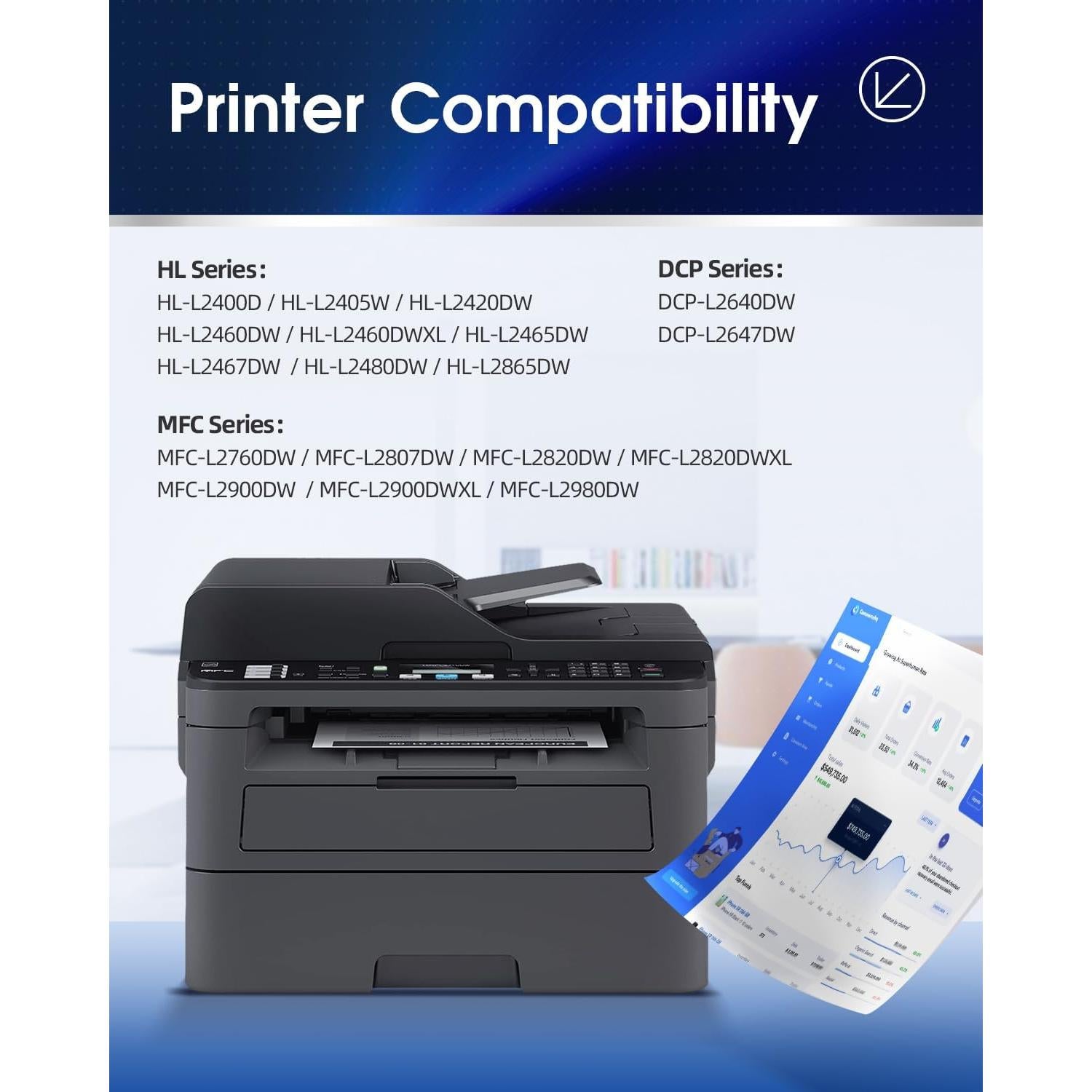 Cartuchos de Tóner LLAOLLAO TN830XL para Brother - 4 Negro