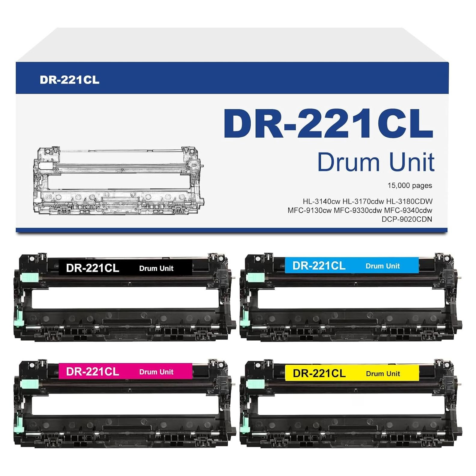 Unidad de Tambor DR-221CL BUEGOO para Brother - 4 Unidades
