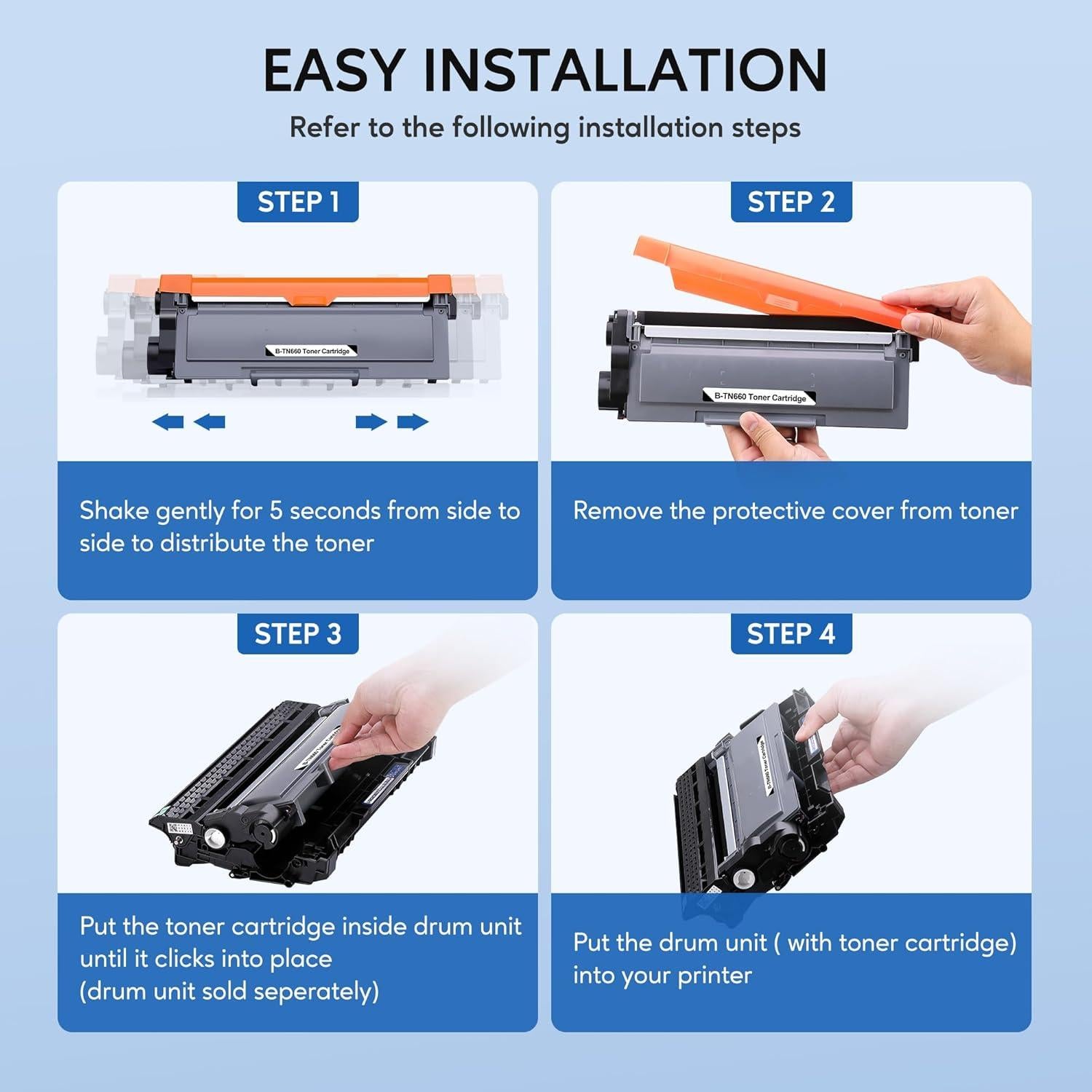 Cartucho de Tóner Negro WEAREC TN-660 Compatible Brother