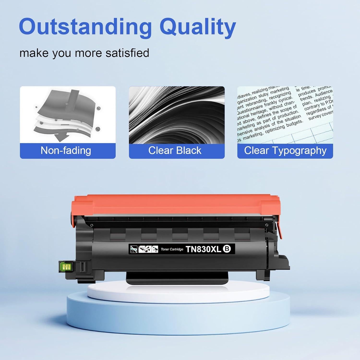 Toner Kingdom TN830XL Compatible para Brother - 2 Cartuchos Negros