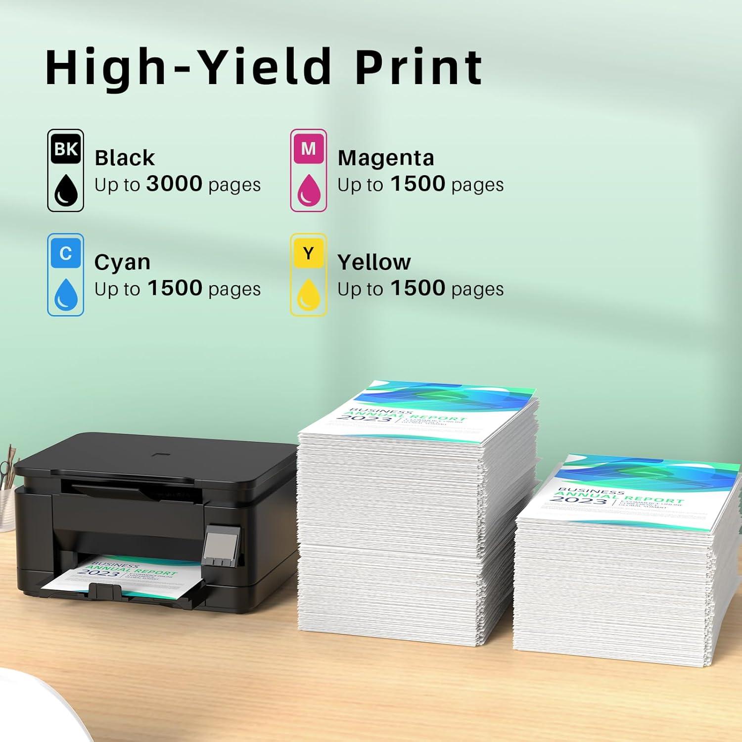 Cartuchos de tinta LC406 compatibles Brother - Paquete de 4