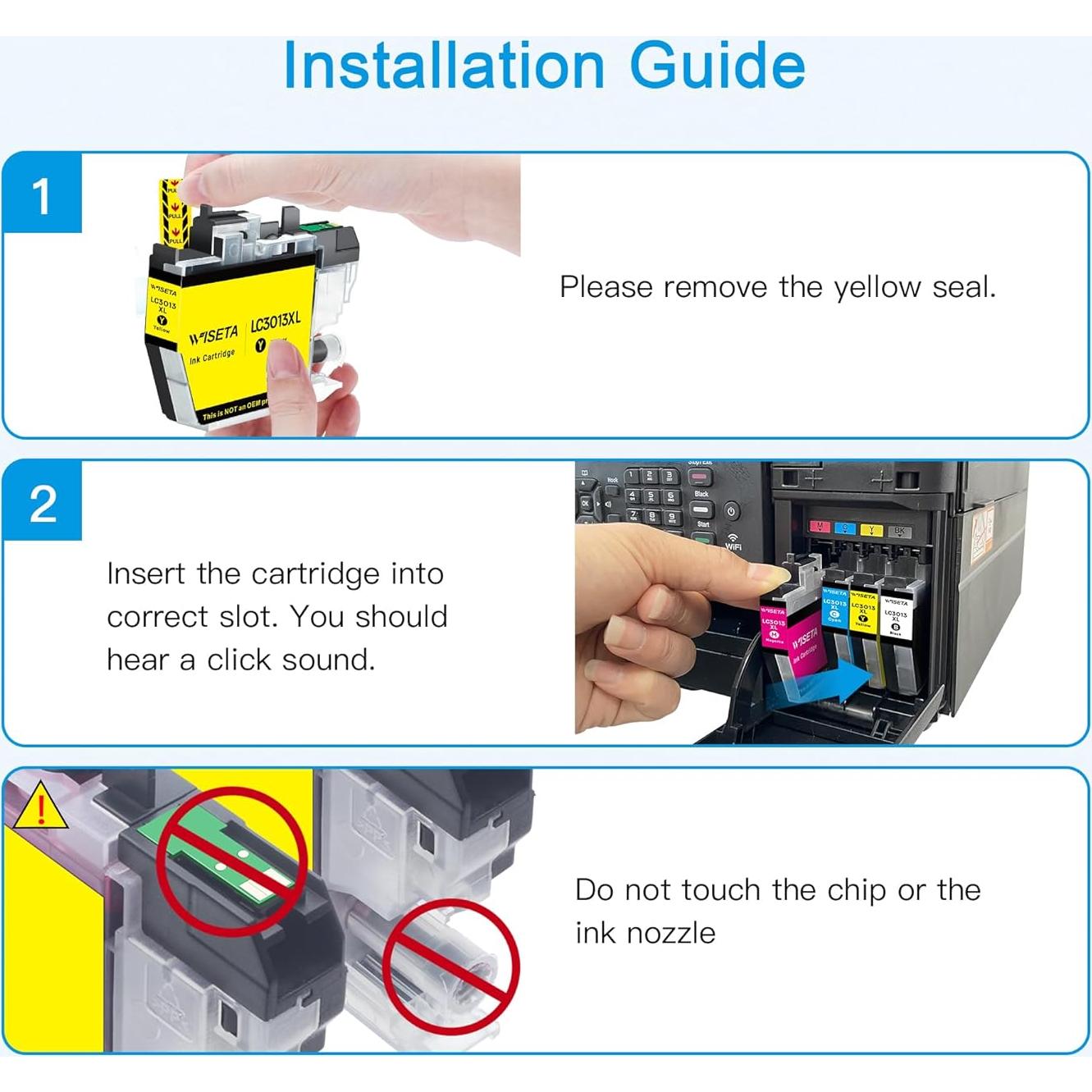 Cartuchos de tinta WISETA LC3013 de alto rendimiento 5 unidades