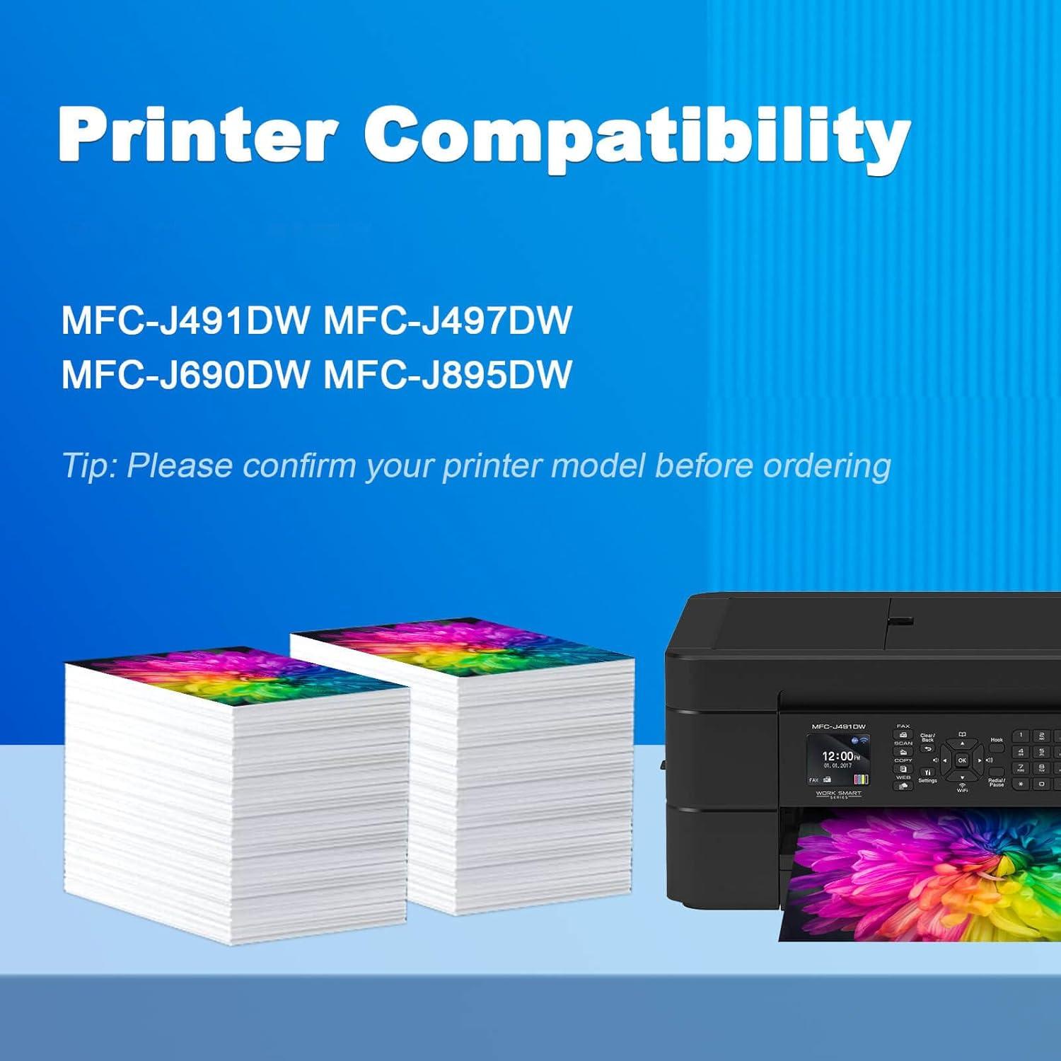 Cartuchos de tinta compatibles JoyPrinting LC3013XL para Brother